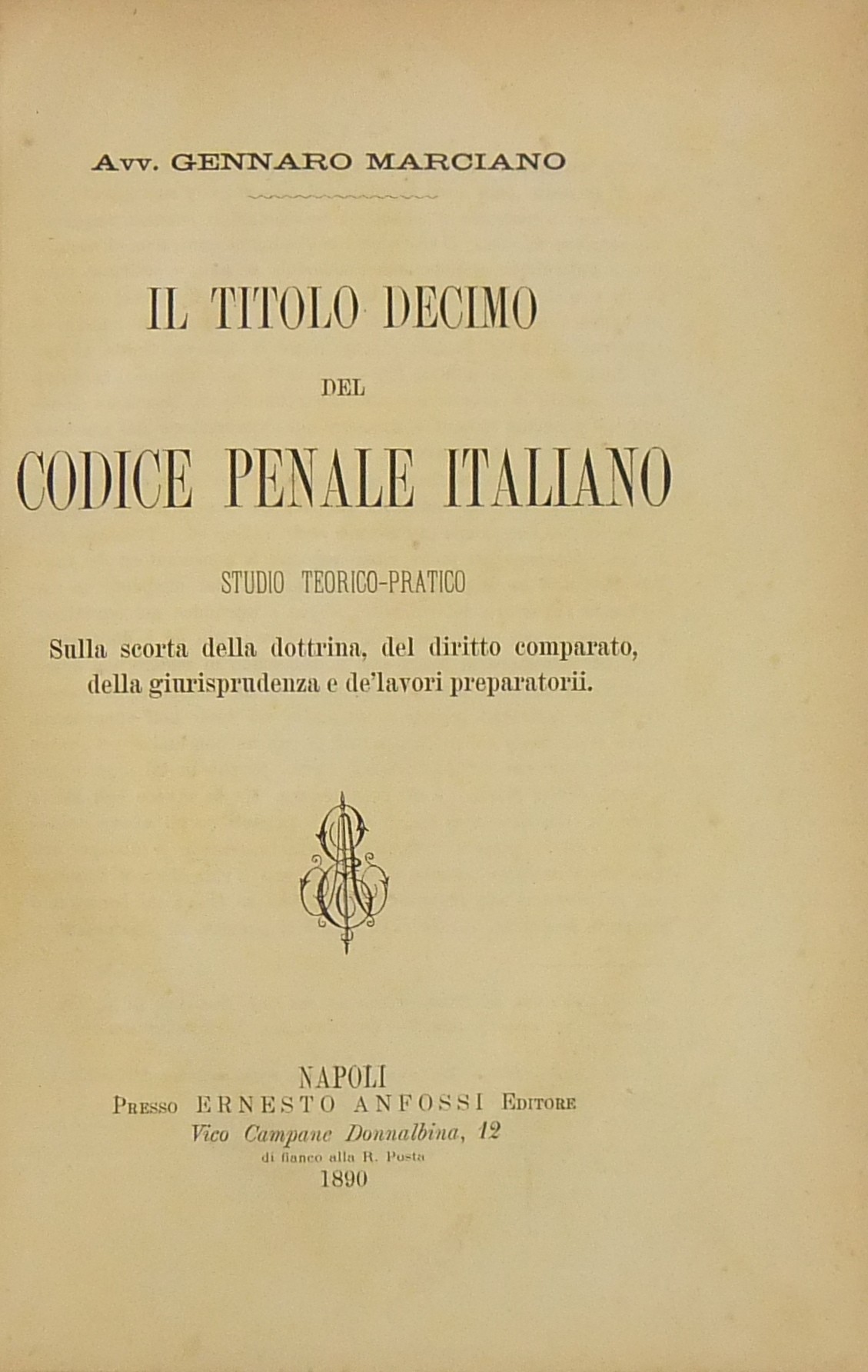 Il Titolo X del codice penale italiano.