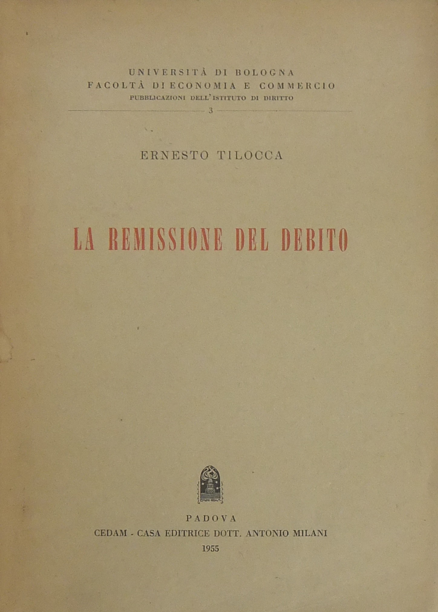 La remissione del debito