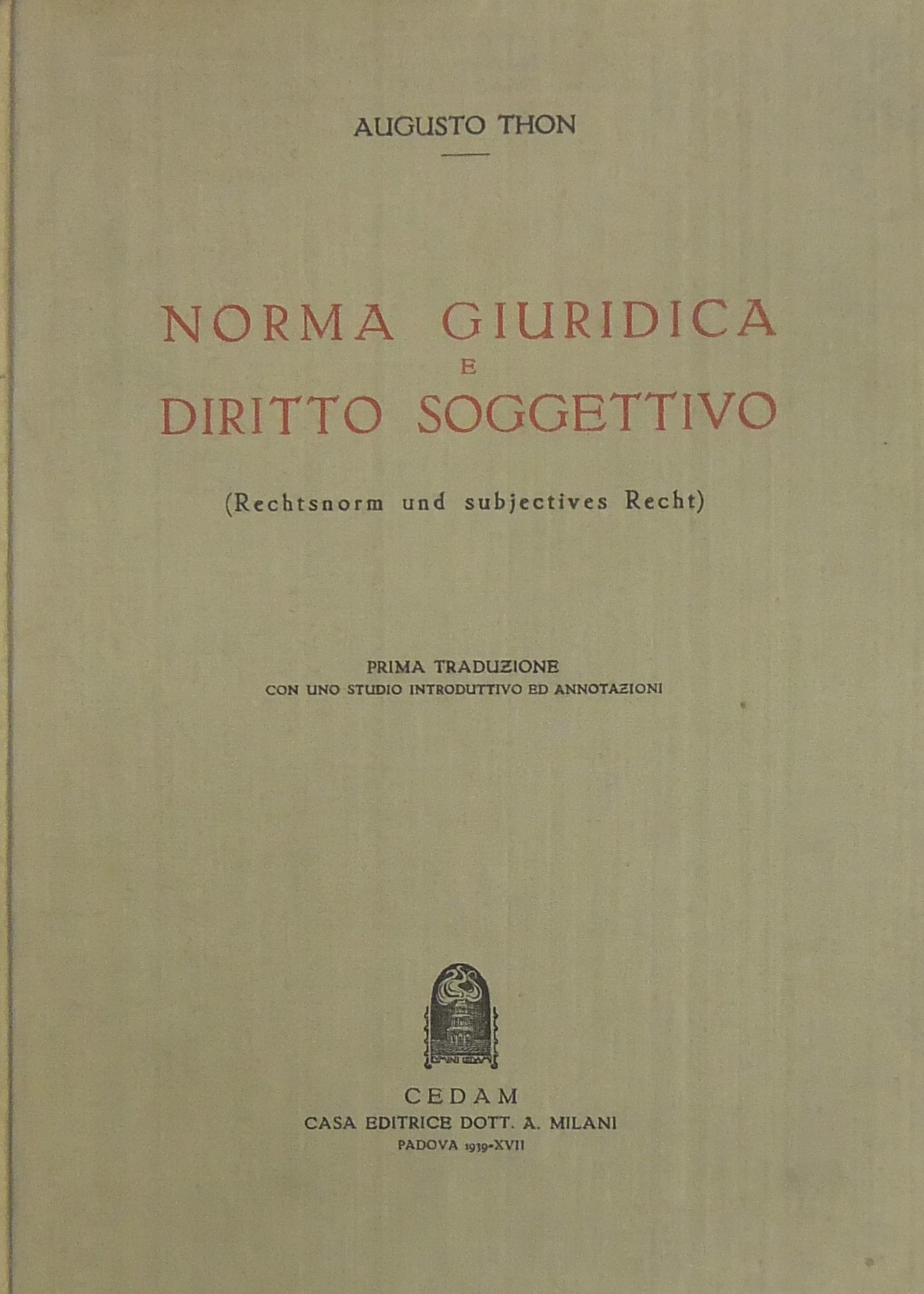 Norma giuridica e diritto soggettivo 