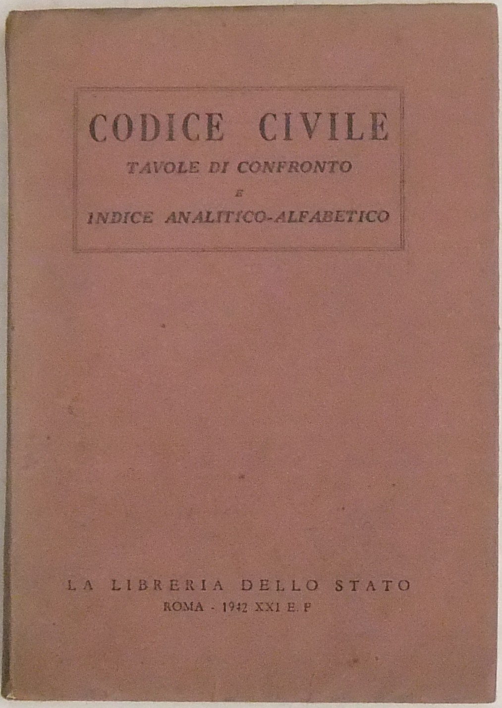 Codice civile 16 marzo 1942-XX. T