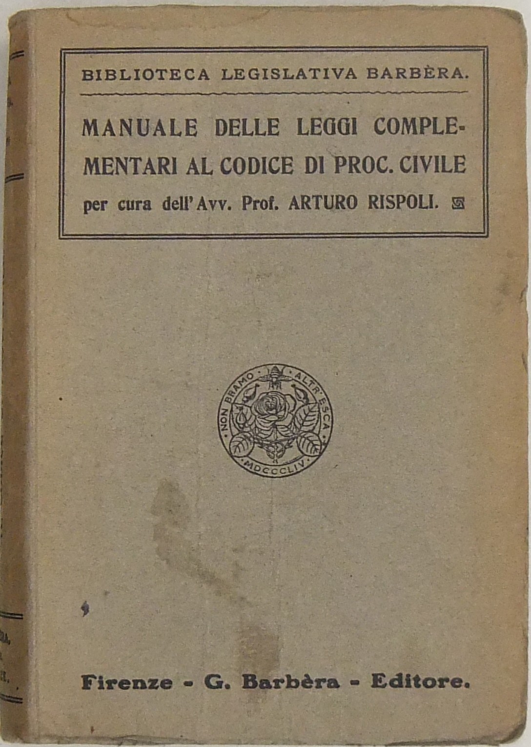 Manuale delle leggi complementari al codice di procedura civile
