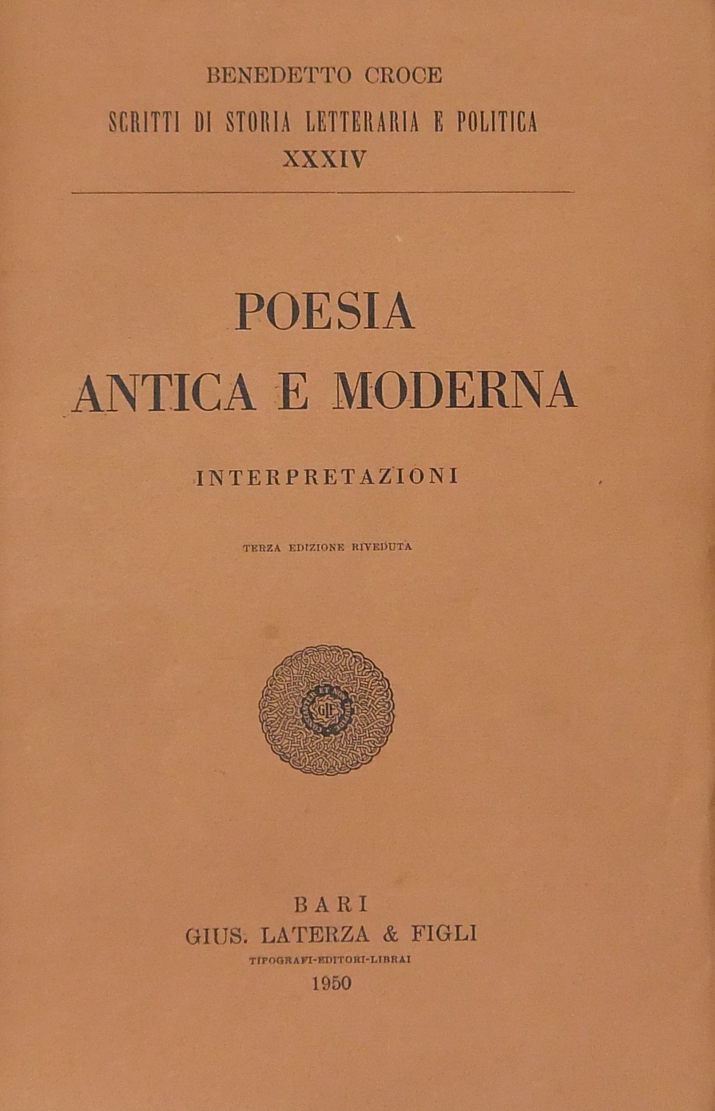 Poesia antica e moderna. Interpretazioni