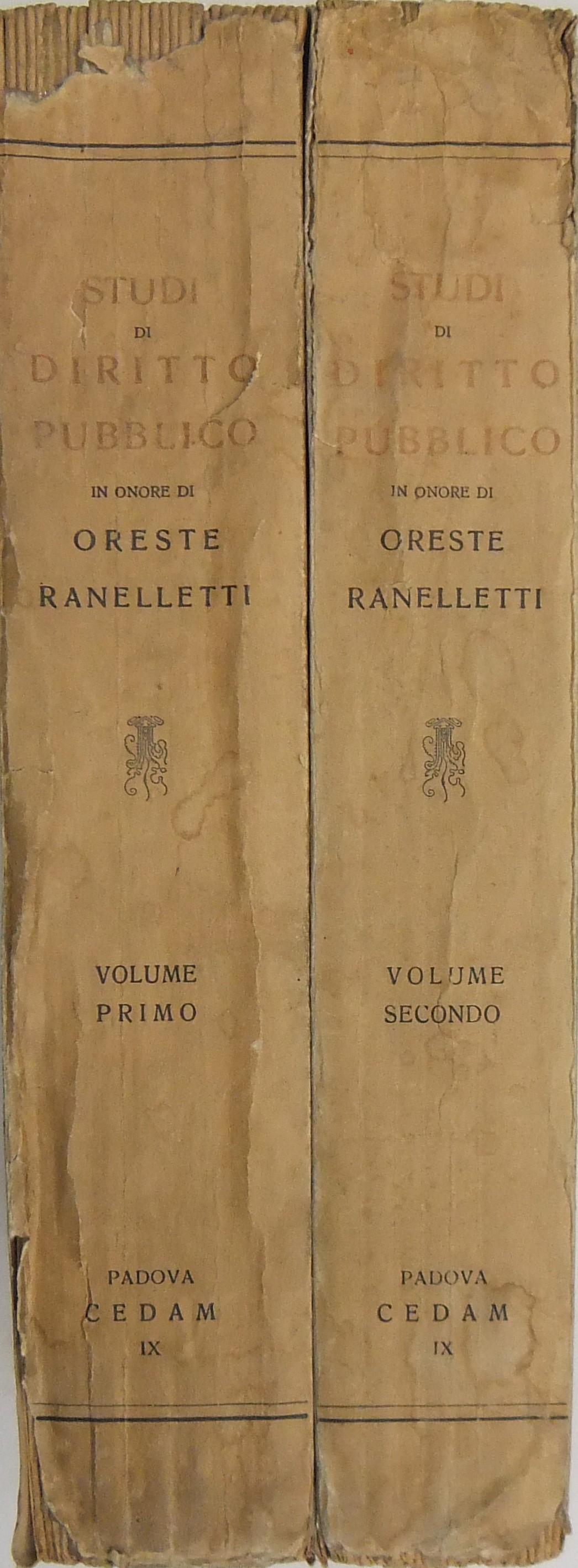 Studi di diritto pubblico in onore di Oreste Ranelletti nel XXXV anno d'insegnamento