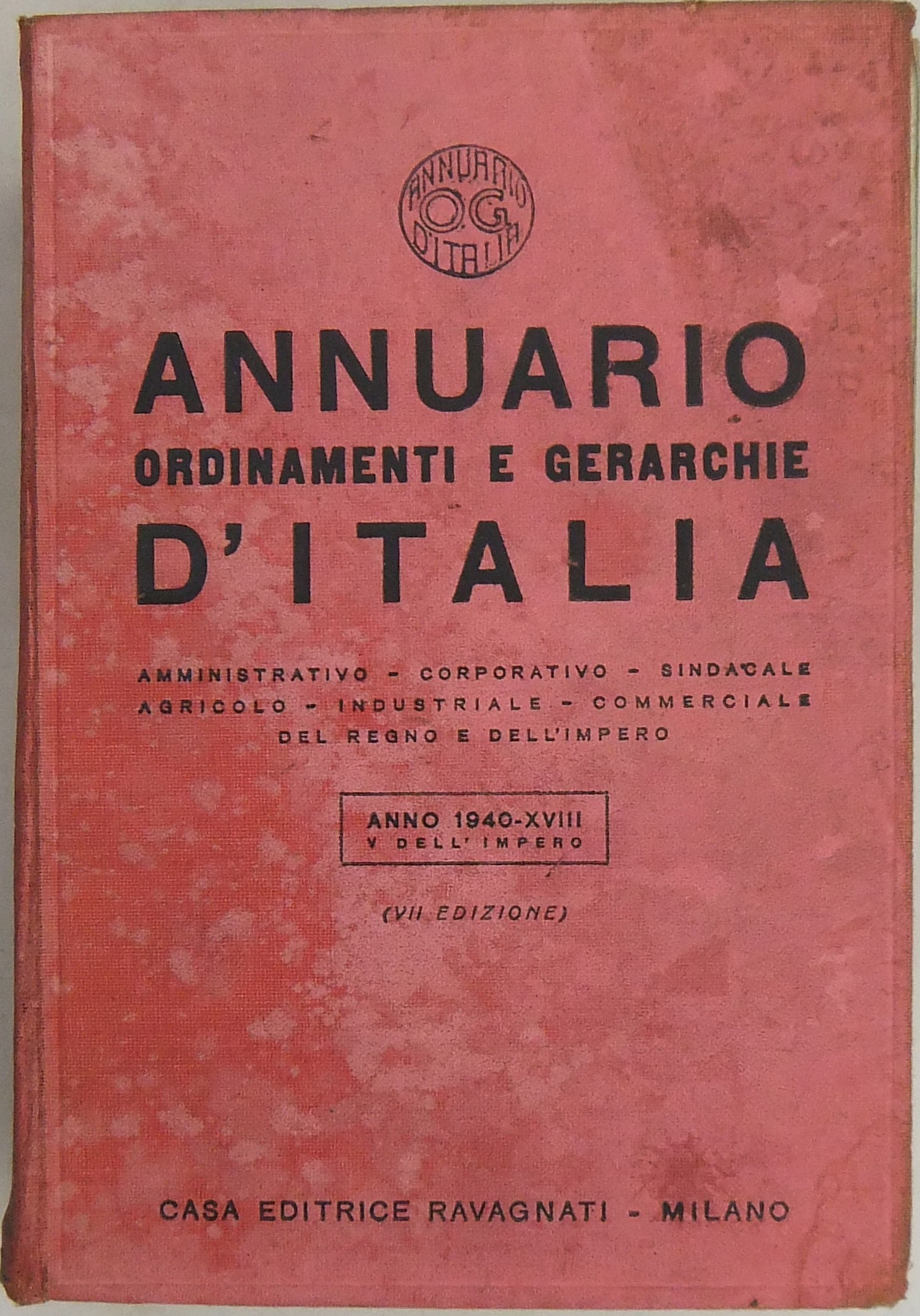 Annuario ordinamenti e gerarchie d'Italia. Amminis