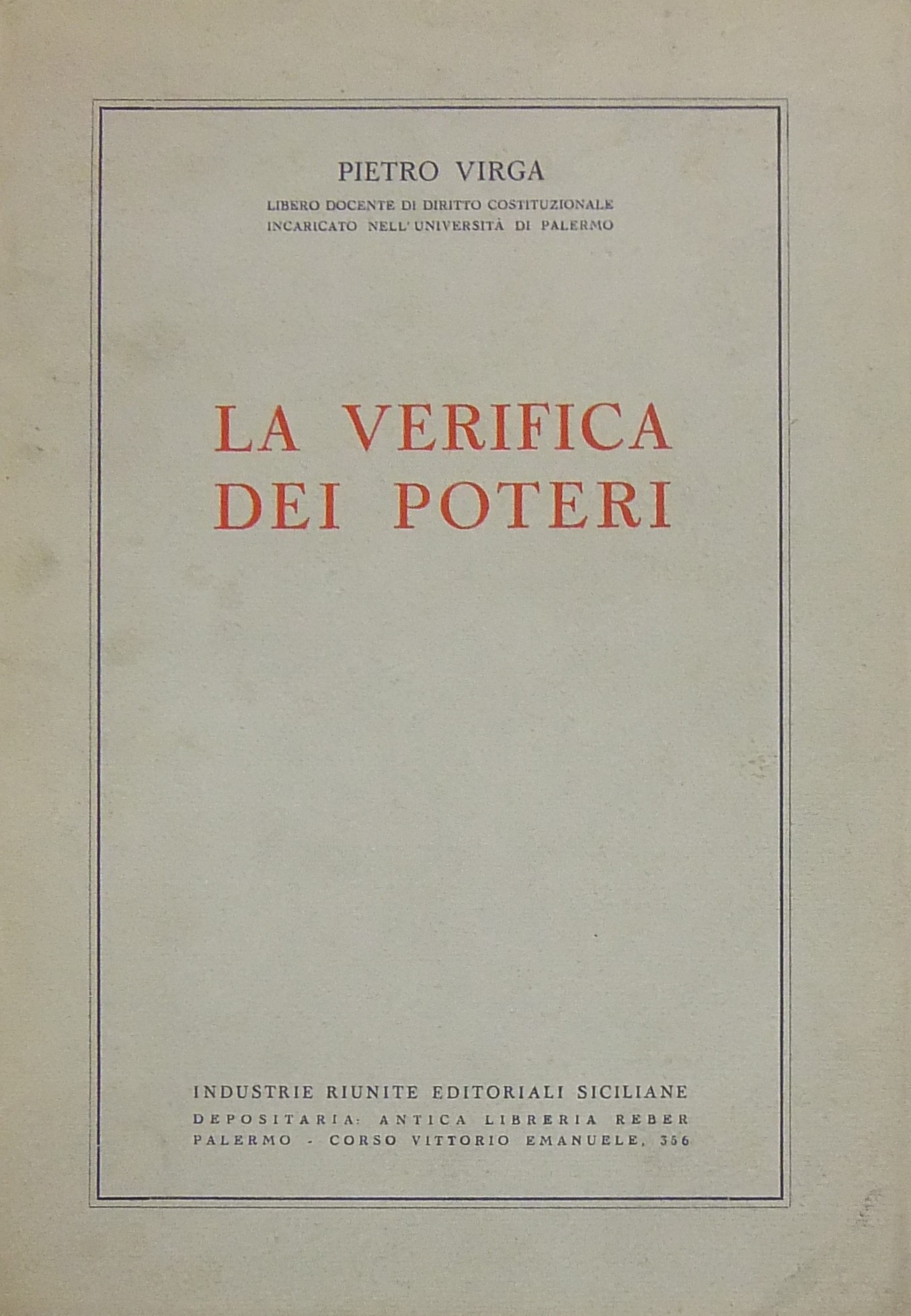 La verifica dei poteri