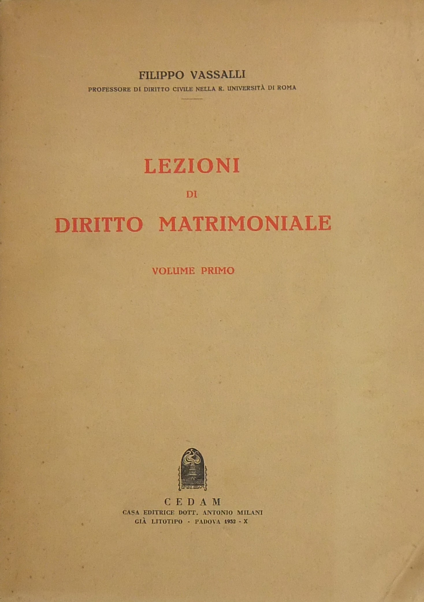 Lezioni di diritto matrimoniale.