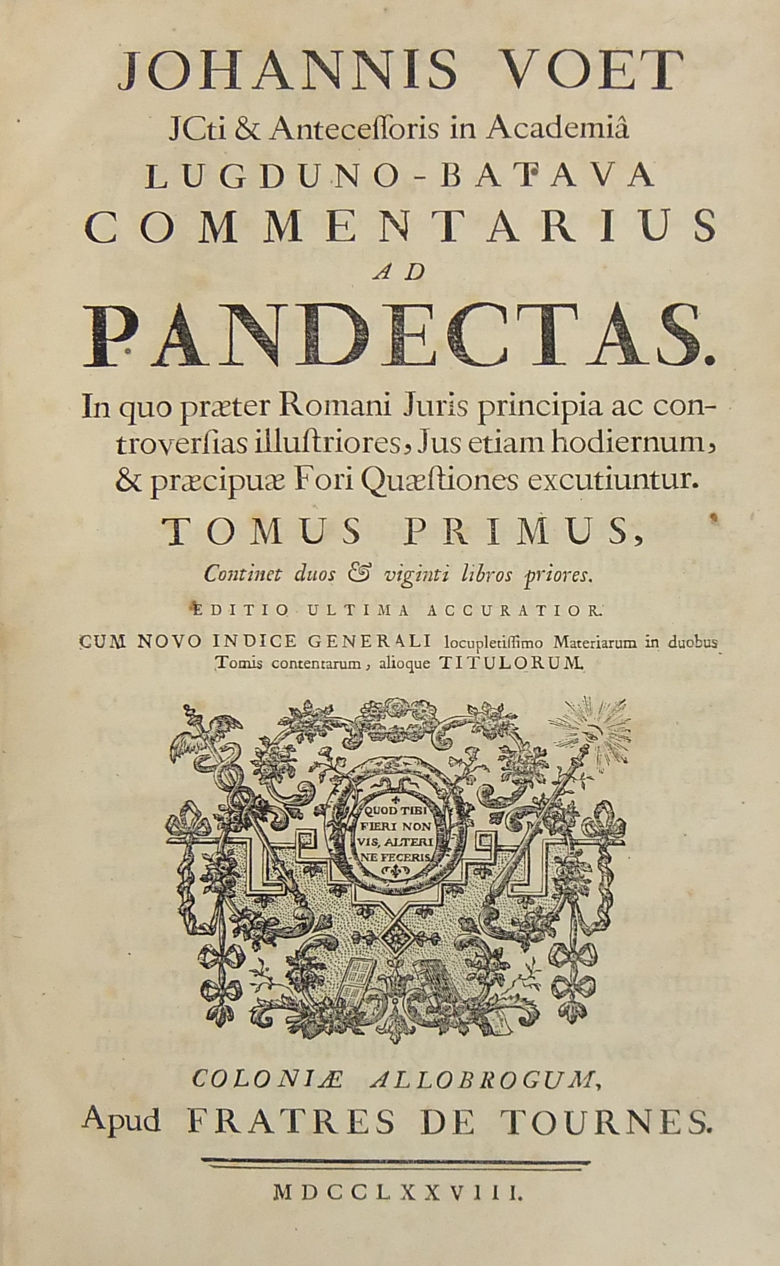 Commentarius ad Pandectas. 