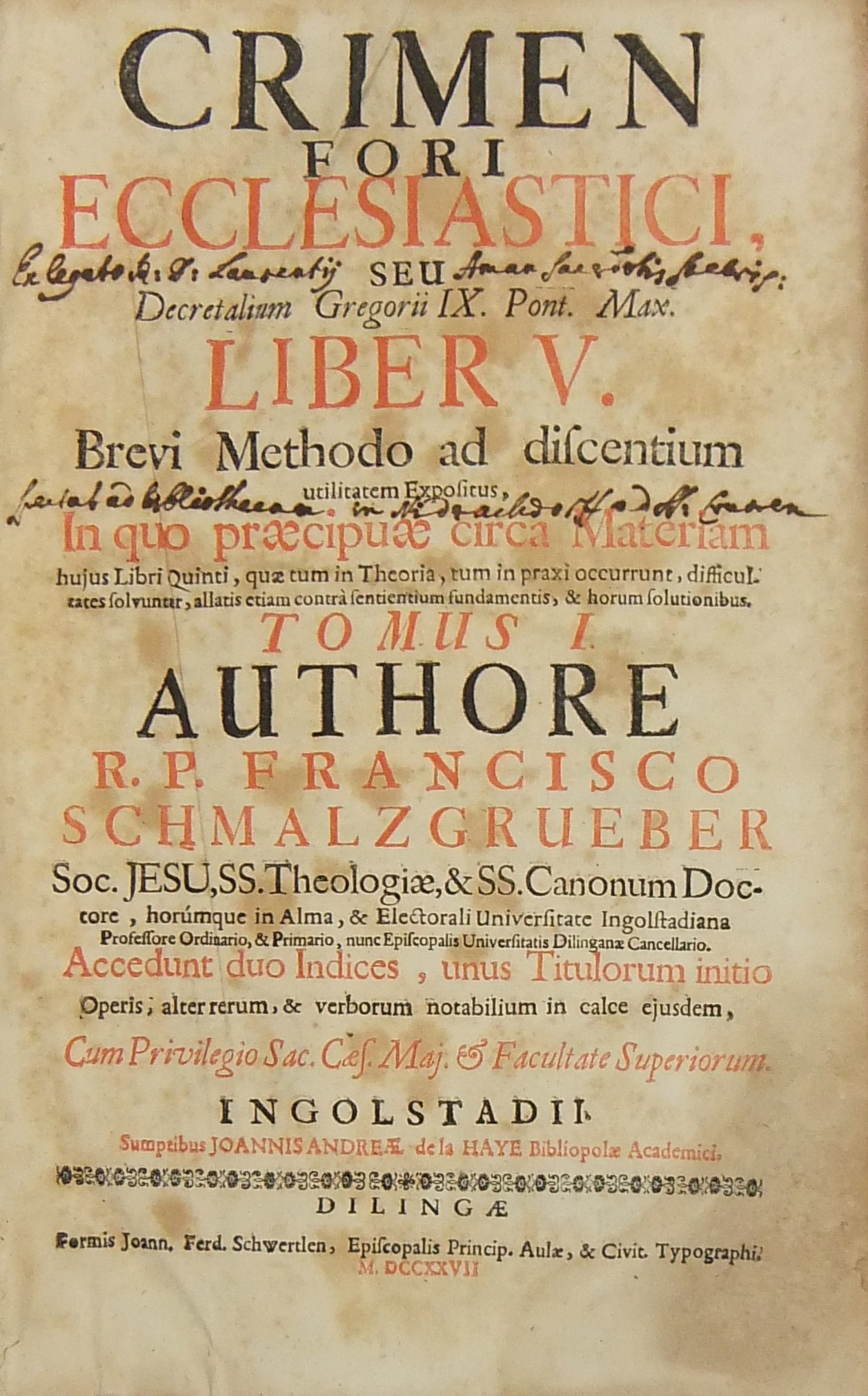 Crimen fori ecclesiastici Decretalium Gregorio IX