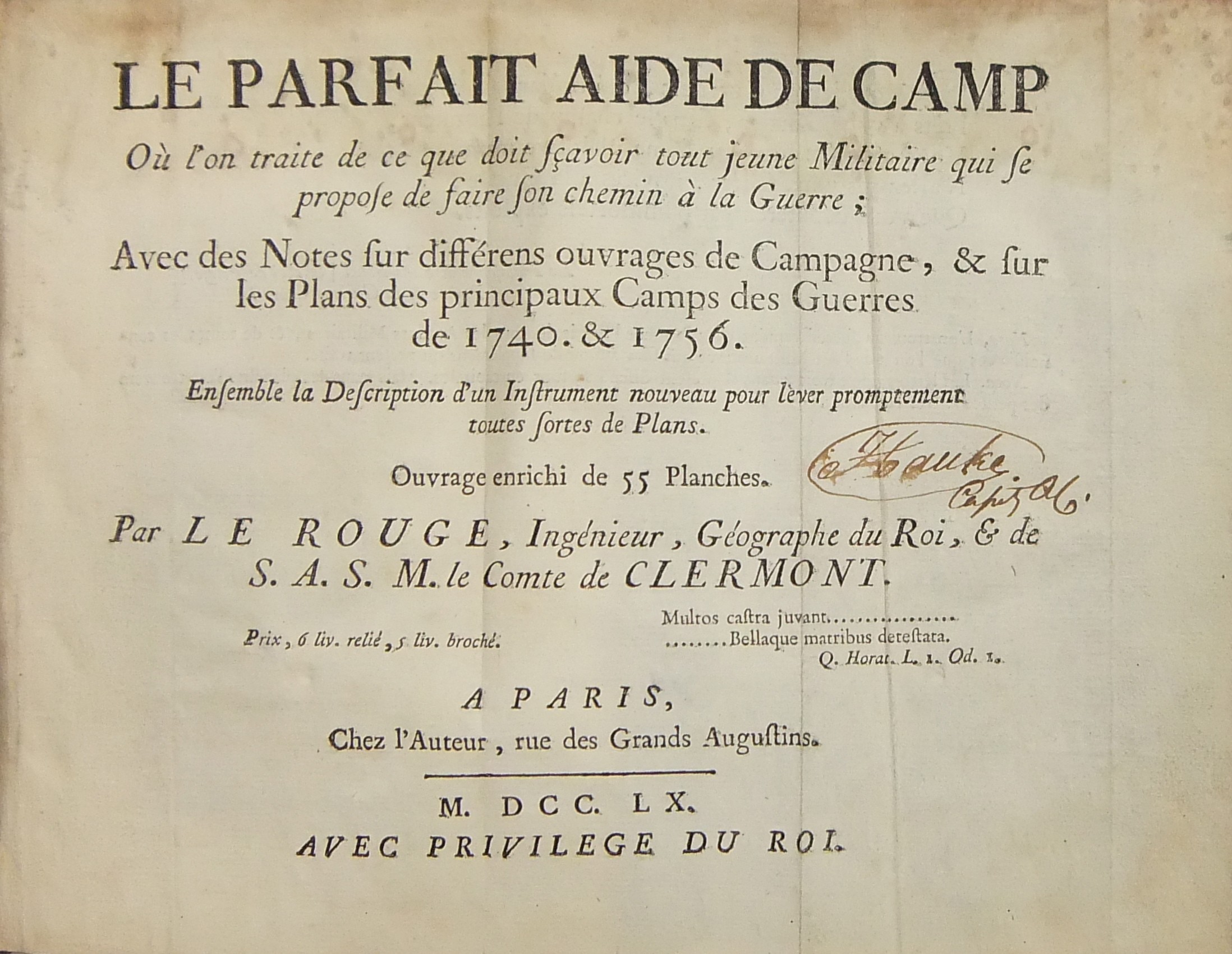 Le parfait aide de camp. 