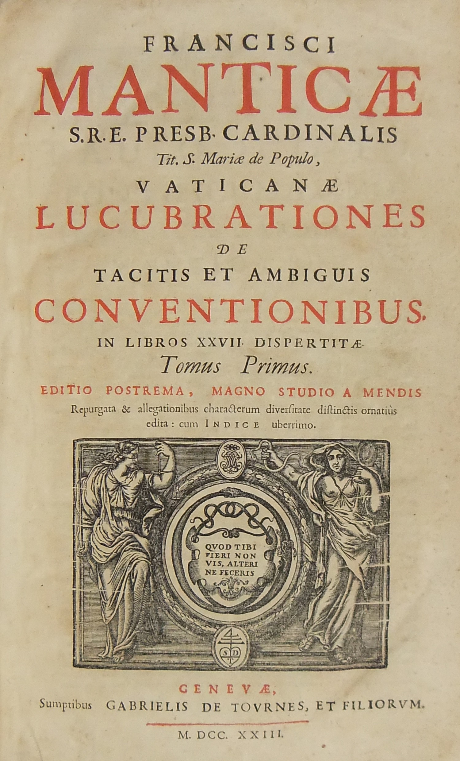 Vaticanae lucubrationes de tacitis et ambiguis Conventionibus in libros XXVII dispertitae