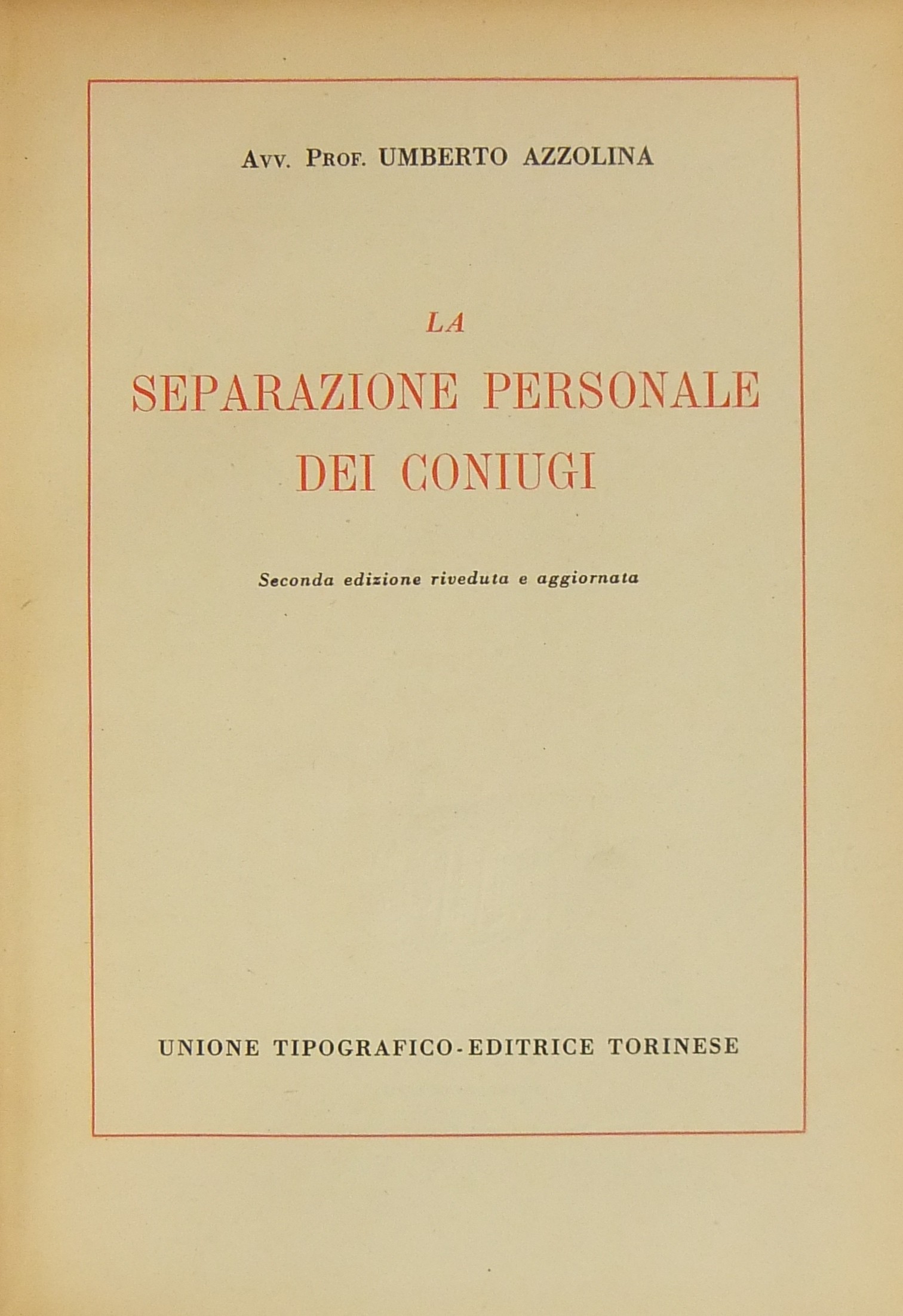La separazione personale dei coniugi