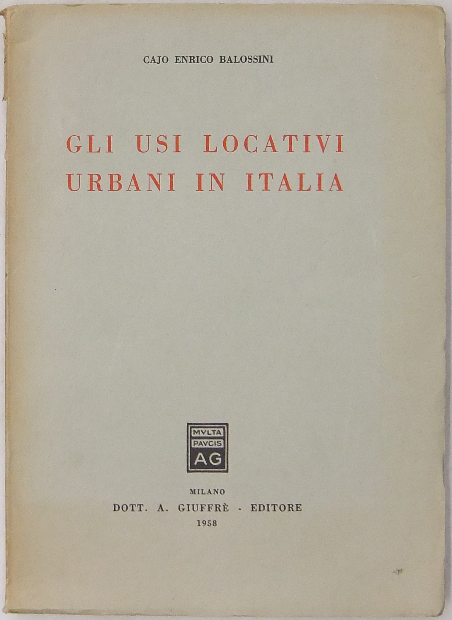 Gli usi locativi urbani in Italia