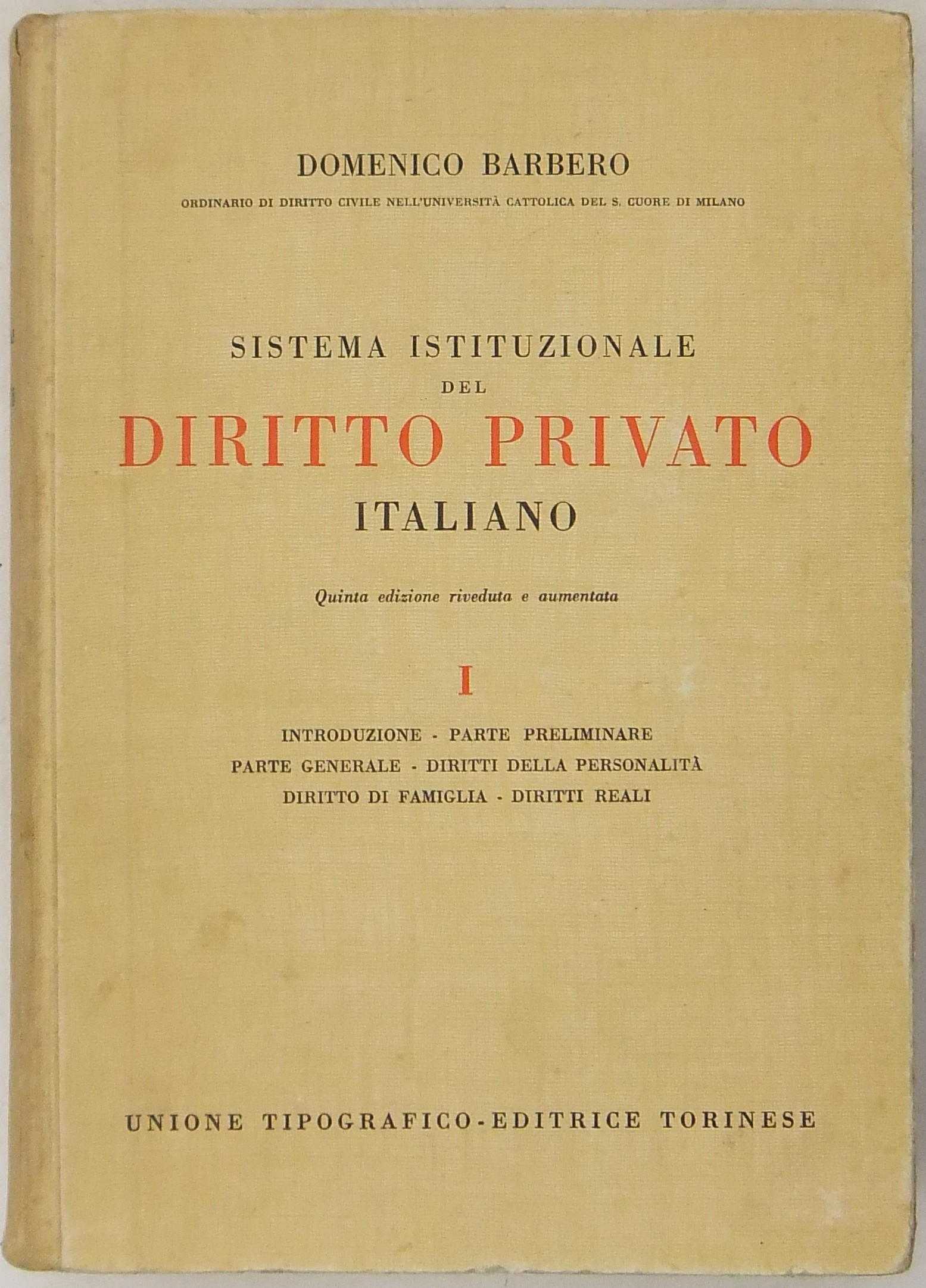 Sistema istituzionale del diritto privato italiano