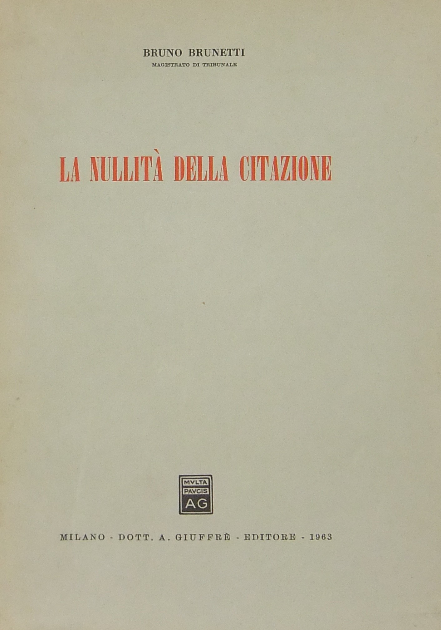 La nullità della citazione