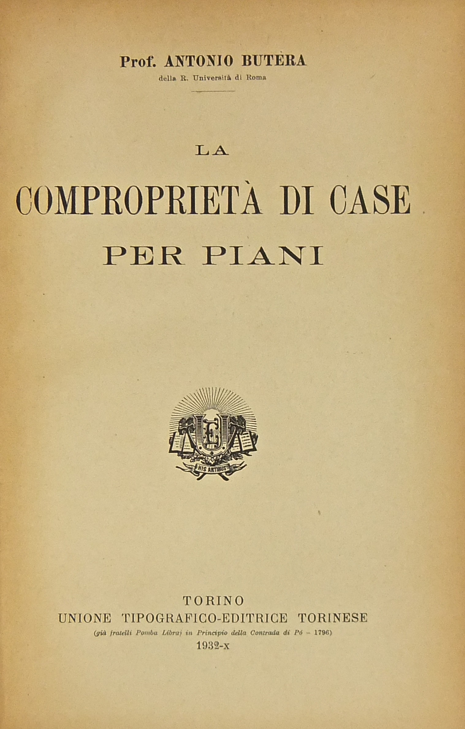La comproprietà di case per piani