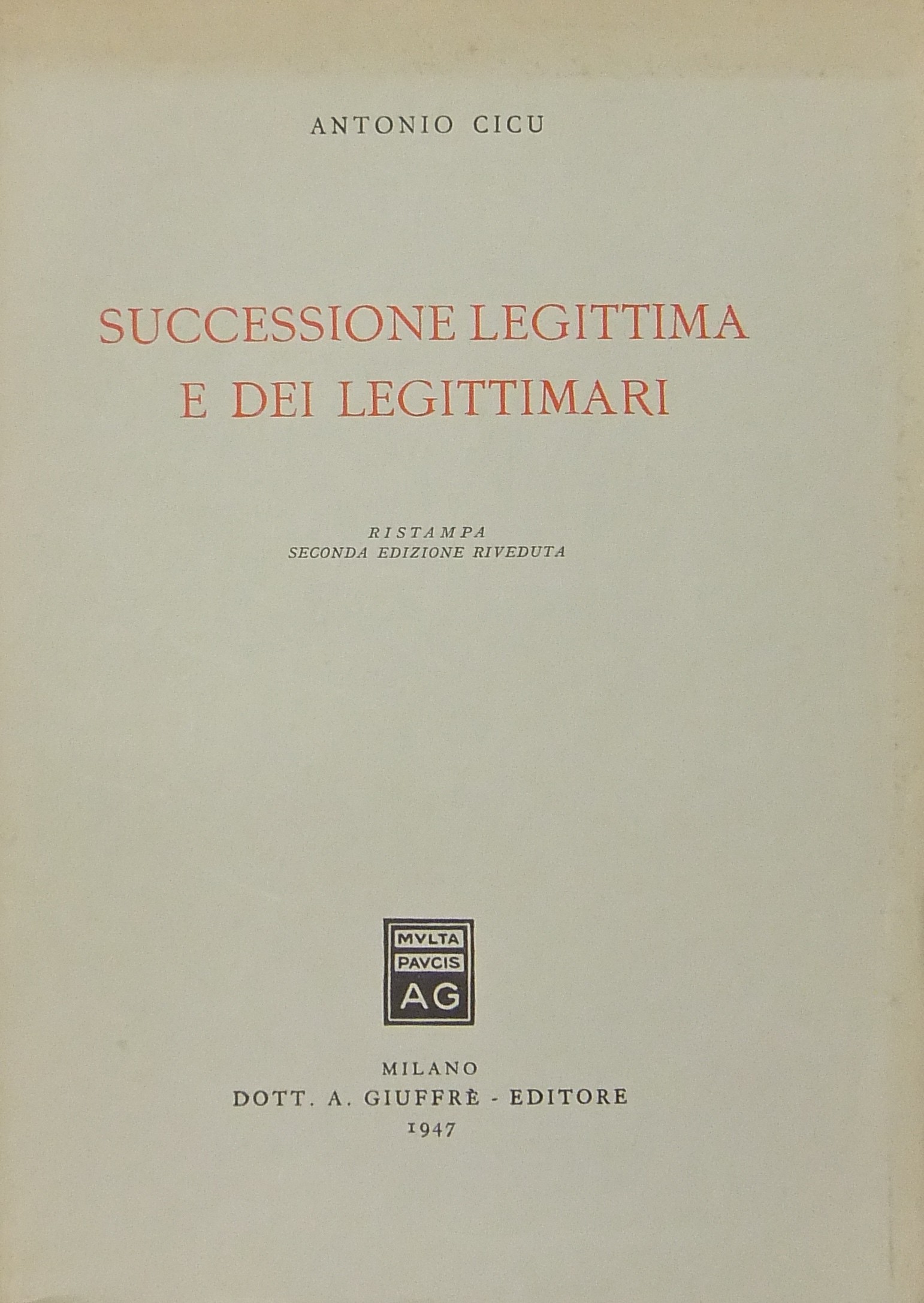 Successione legittima e dei legittimari
