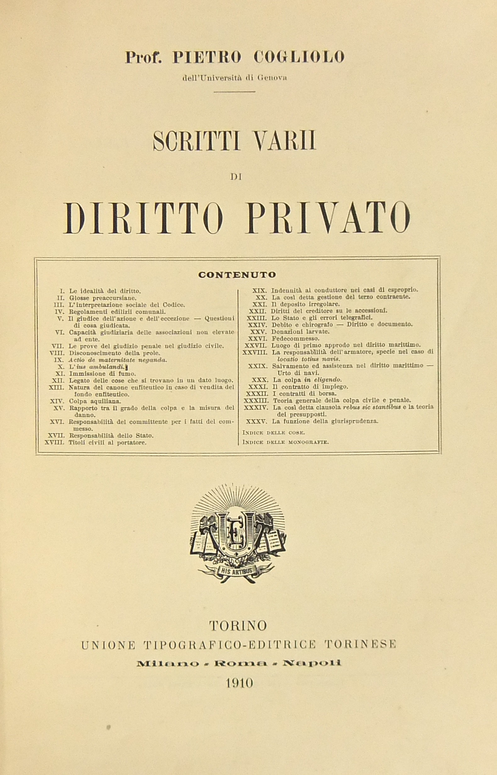Scritti varii di diritto privato