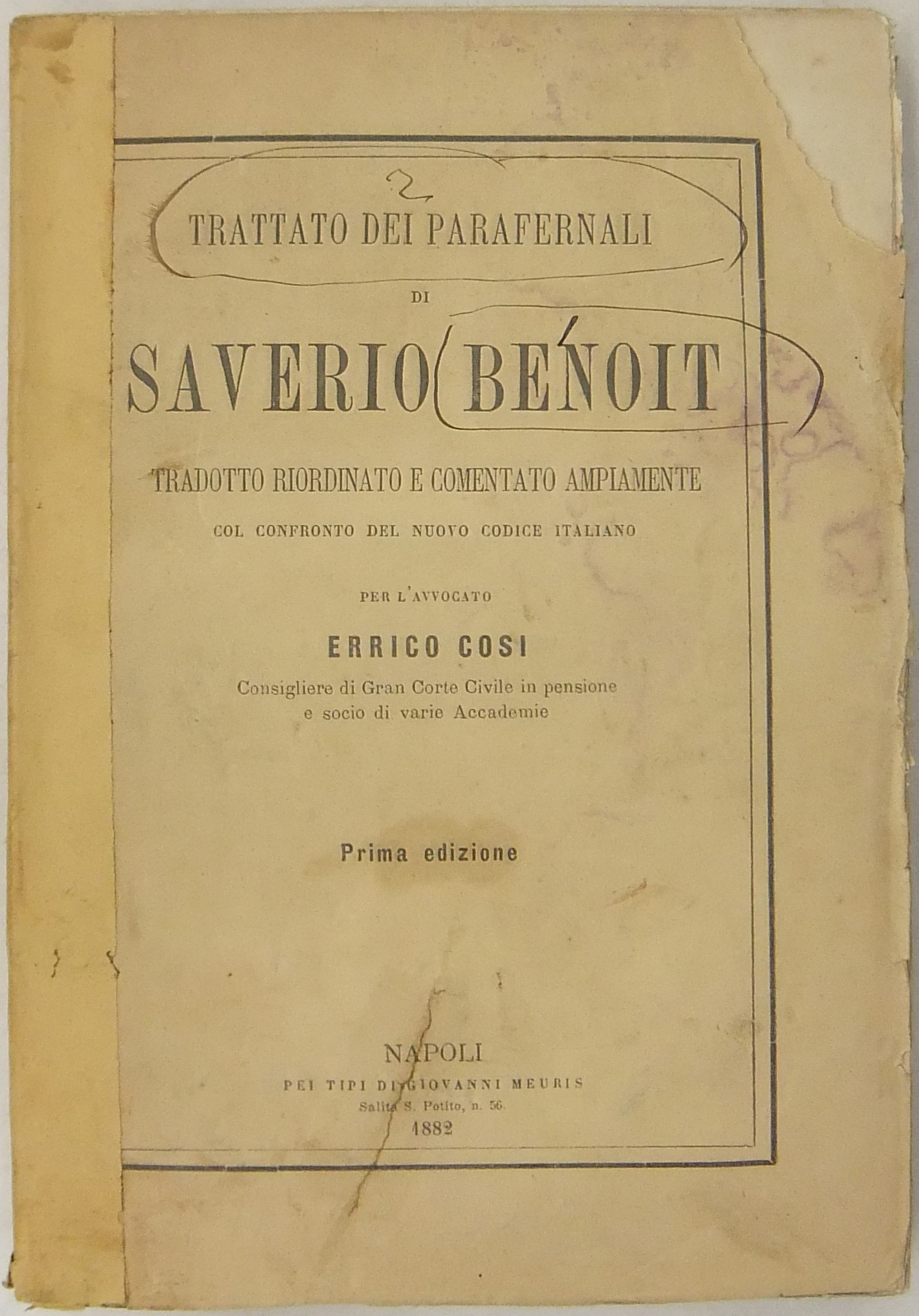 Trattati dei parafernali.