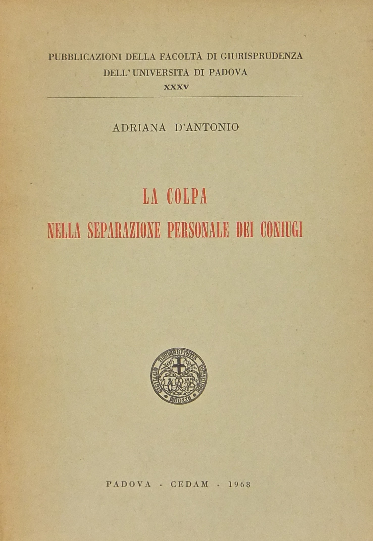 La colpa nella separazione personale dei coniugi