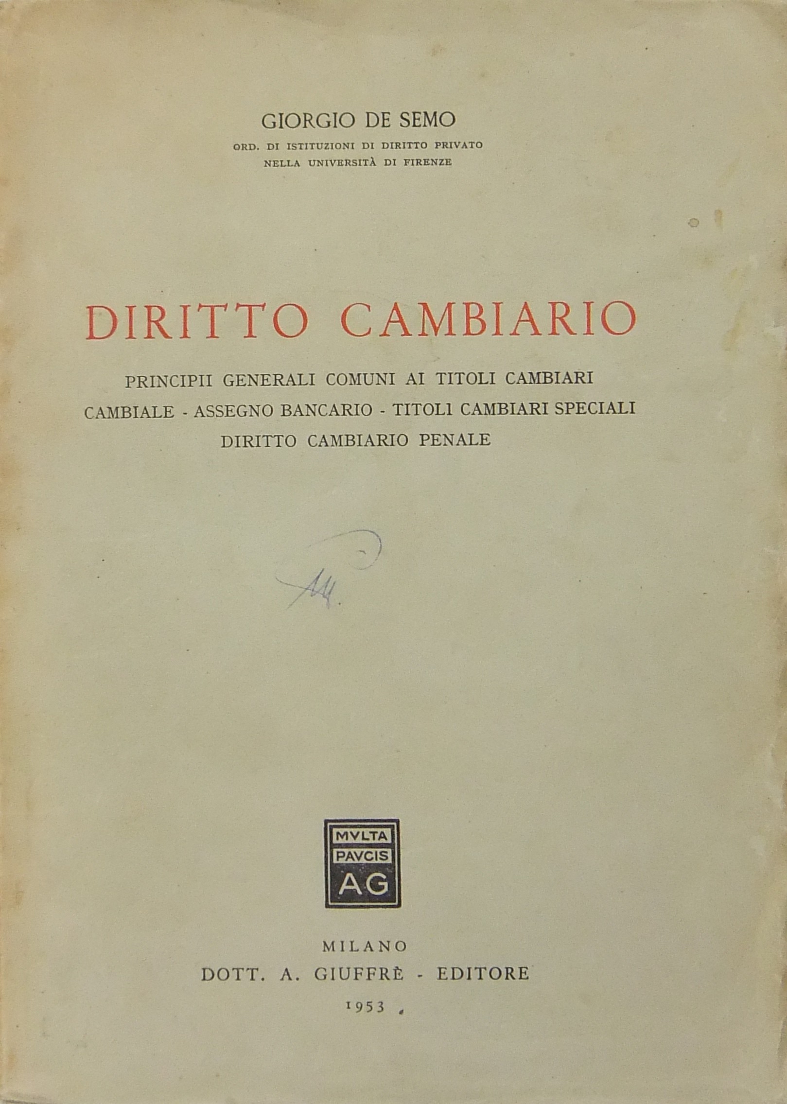 Diritto cambiario.