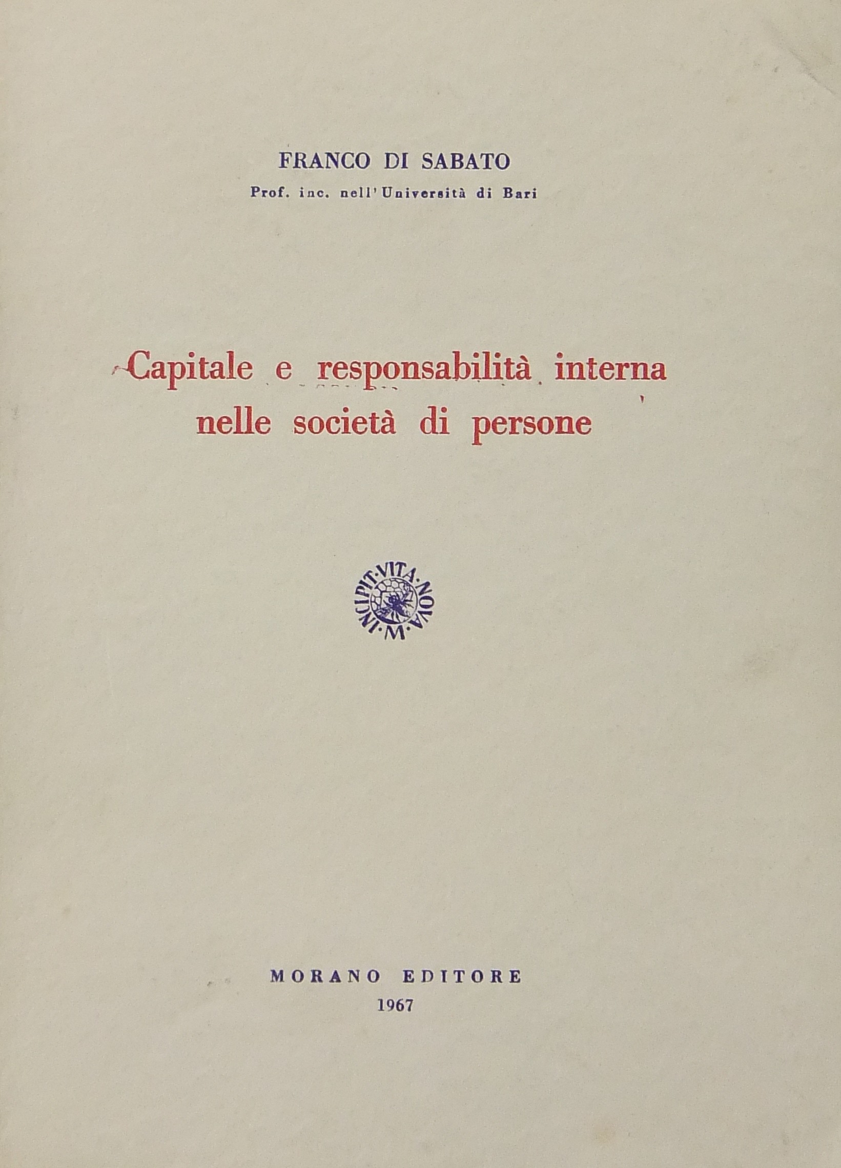 Capitale e responsabilità interna nelle società di persone
