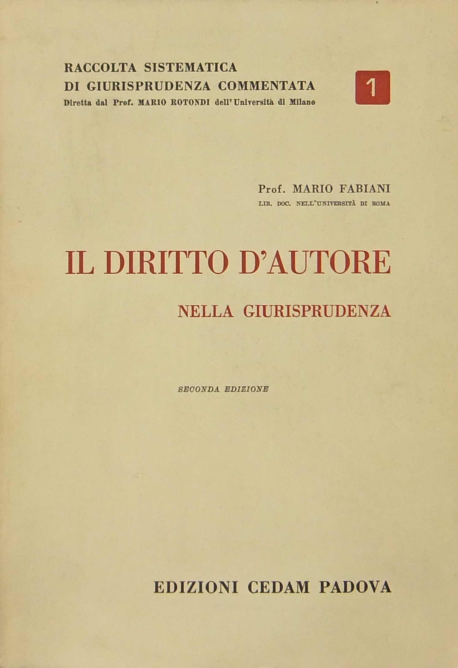 Il diritto d'autore nella giurisprudenza