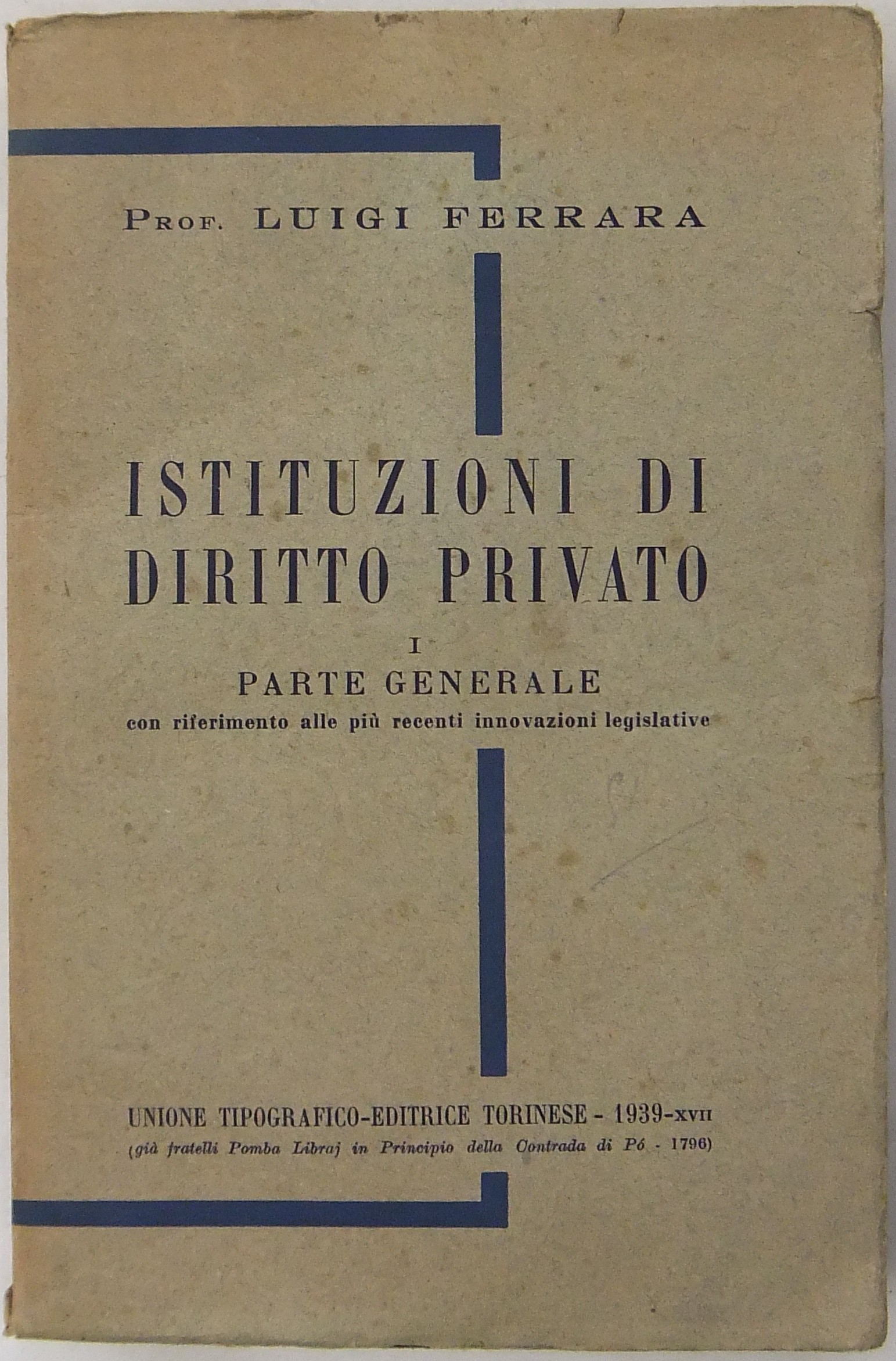 Istituzioni di diritto privato.