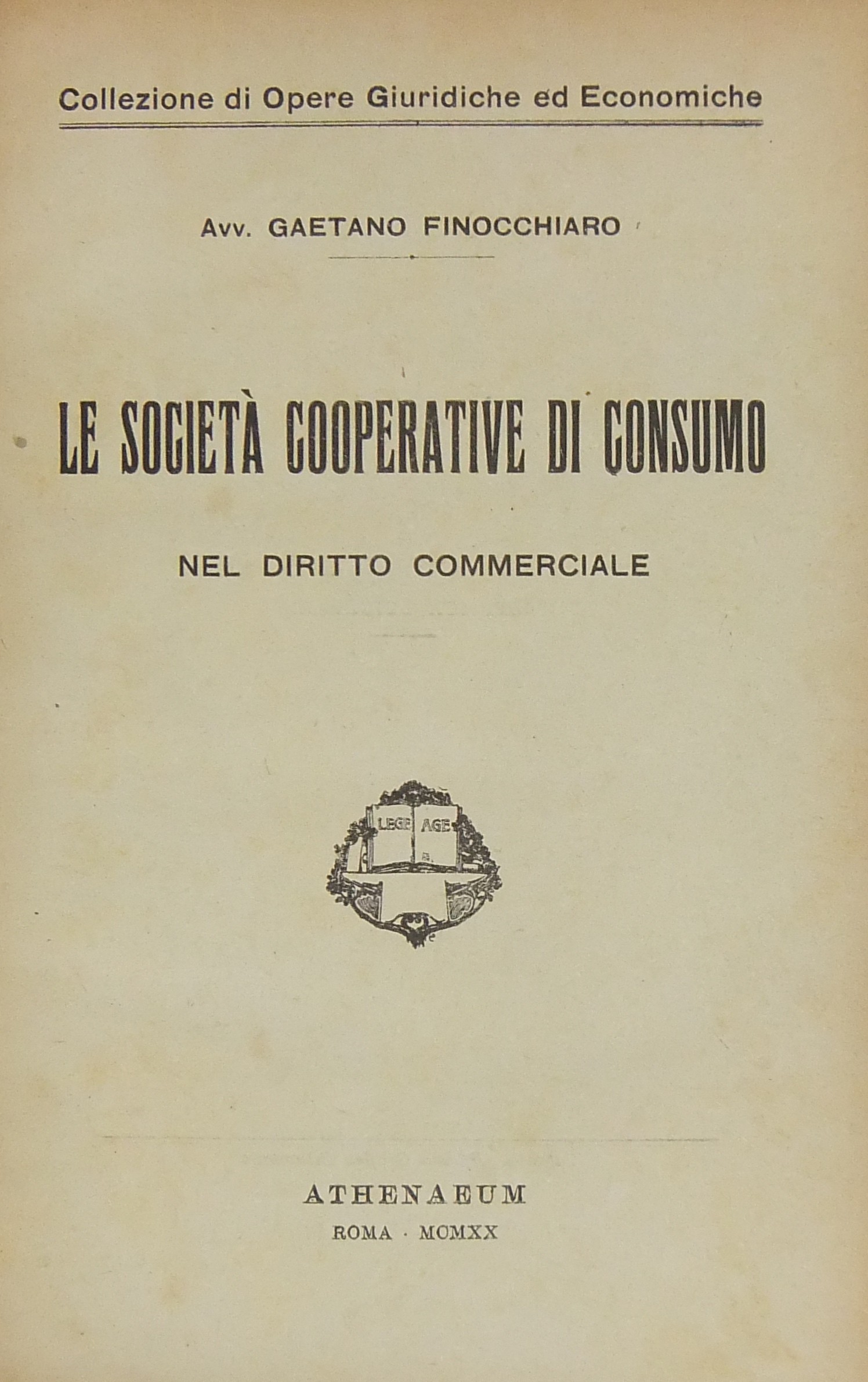 Le società cooperative di consumo nel diritto commerciale