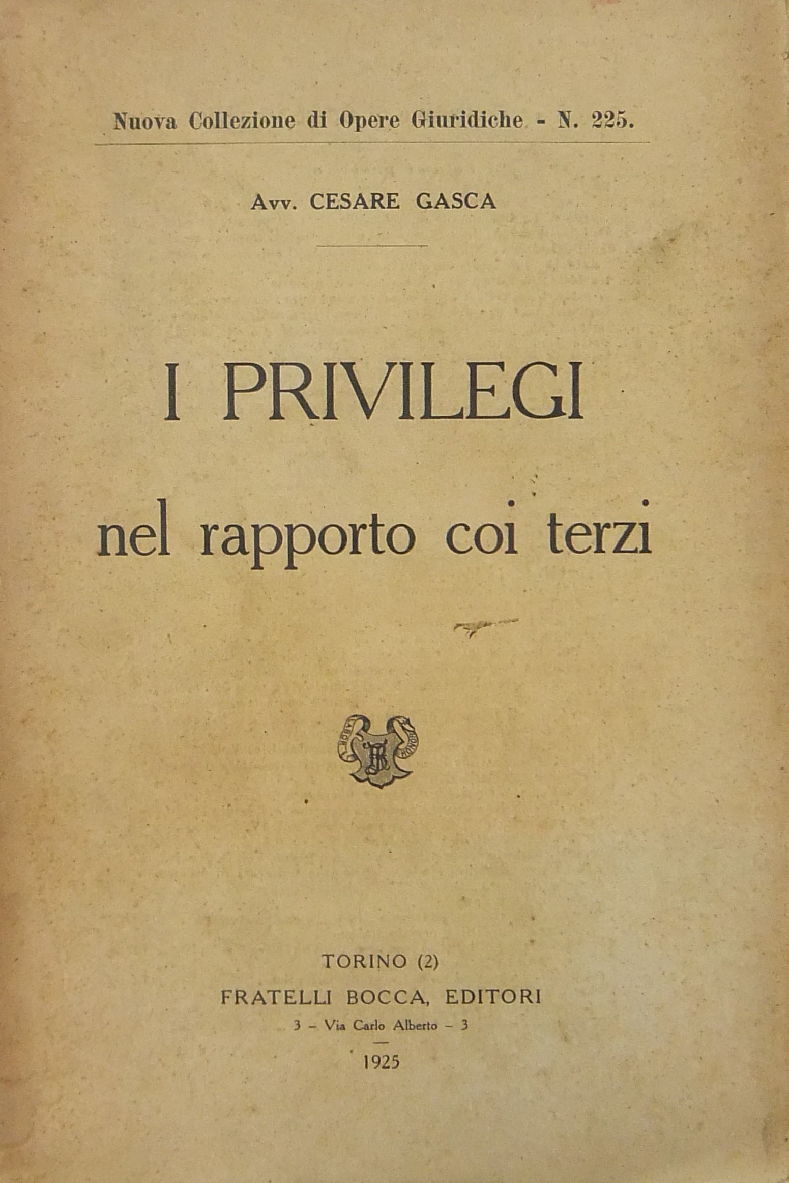 I privilegi nel rapporto coi terzi