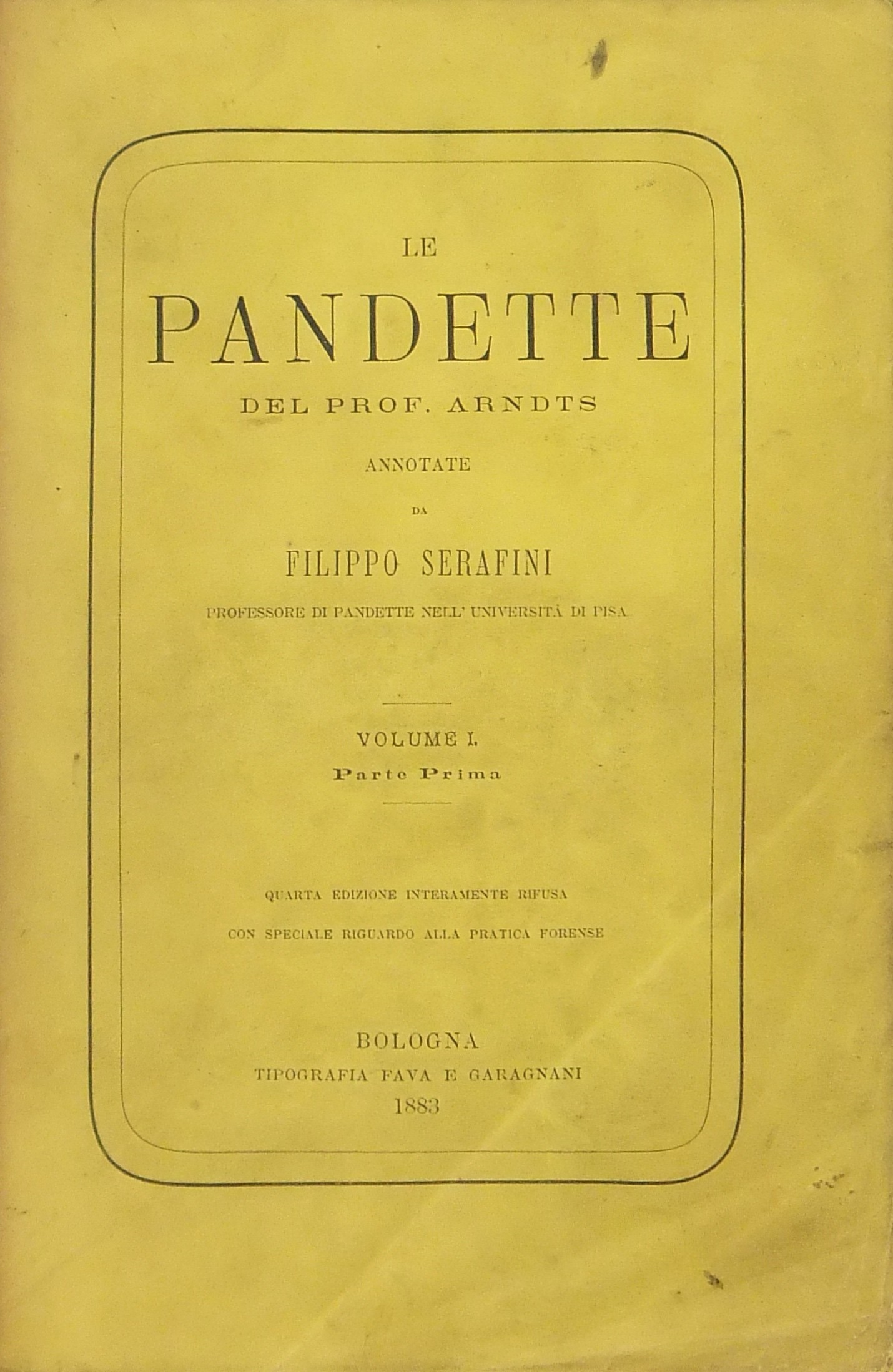 Le pandette. Annotate da Filippo Serafini.