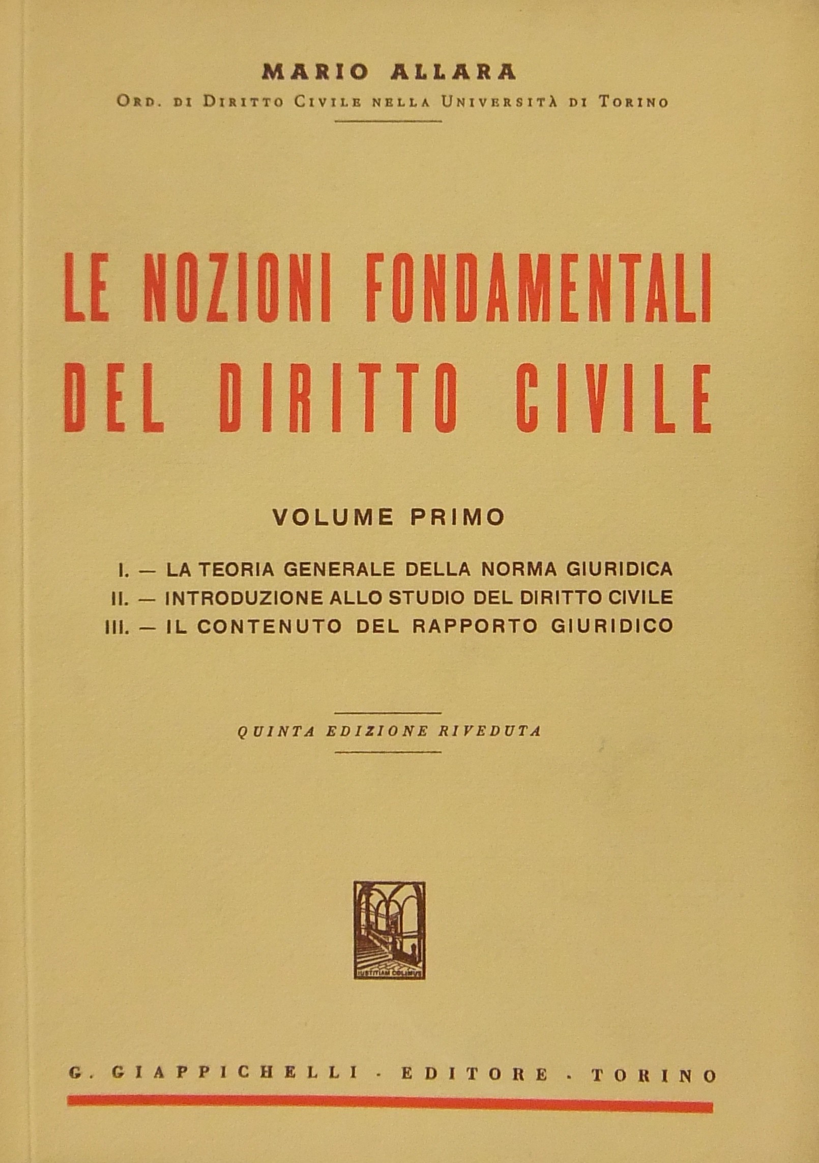 Le nozioni fondamentali del diritto civile.
