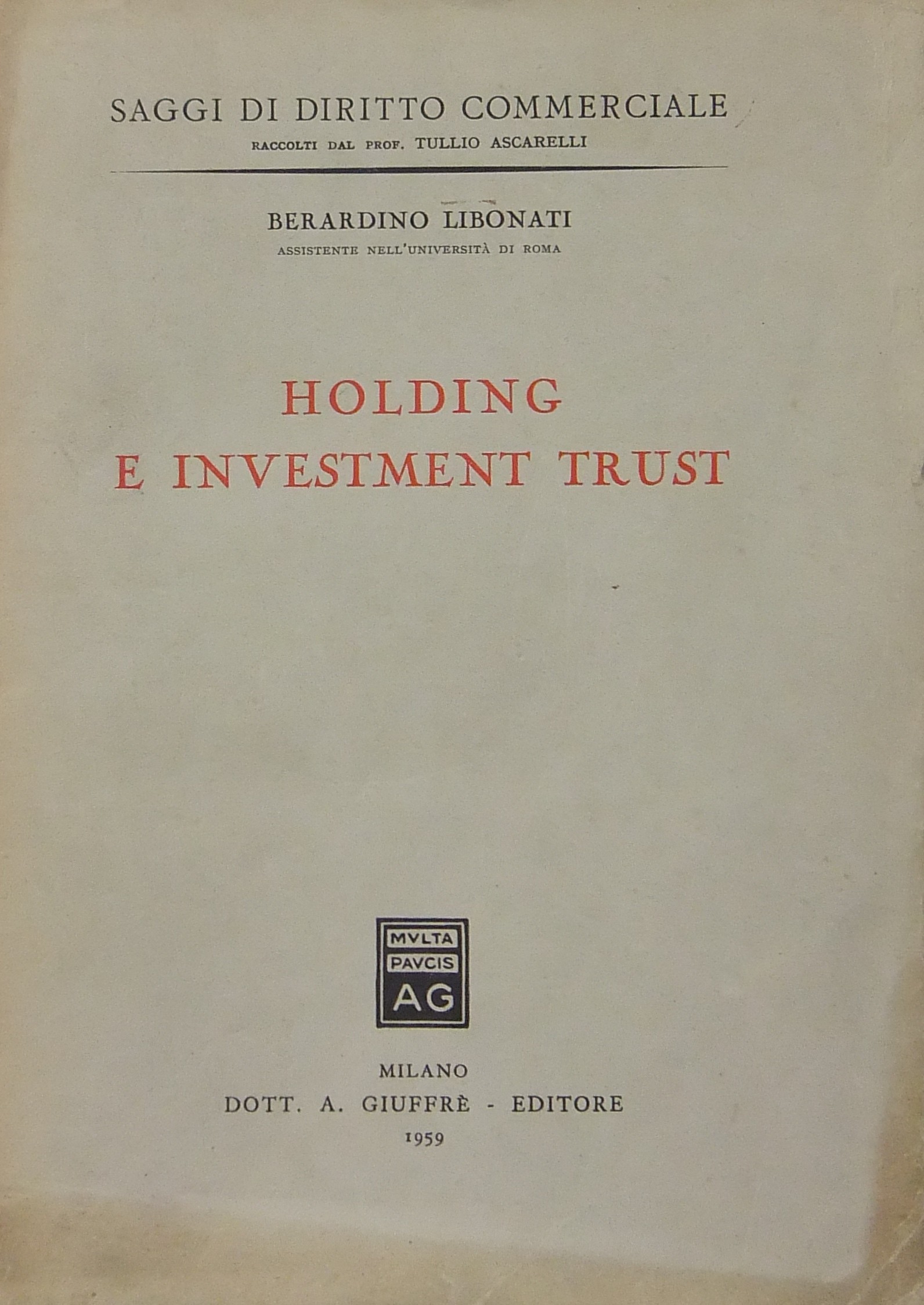 Holding and investment trust