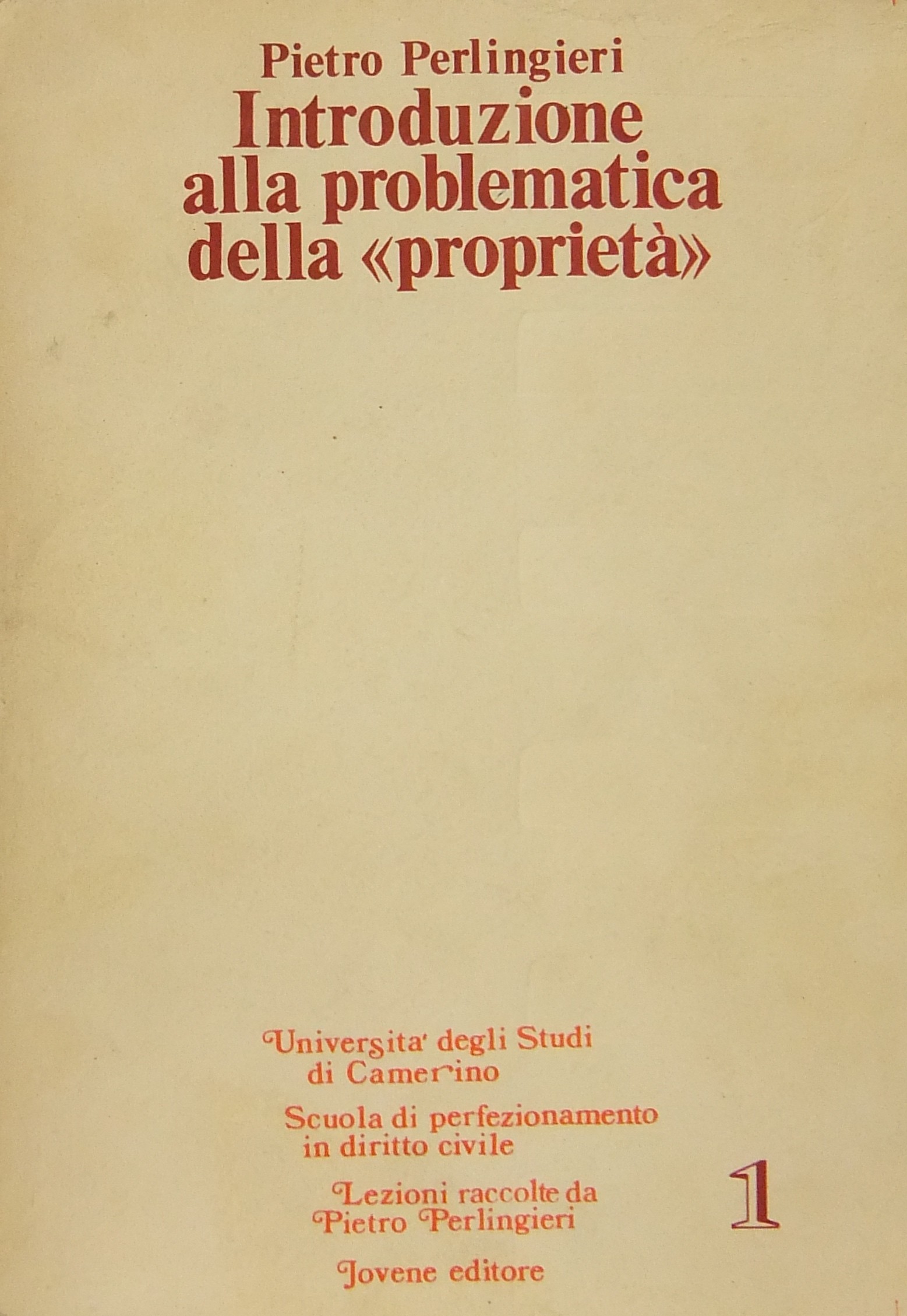 Introduzione alla problematica della "proprietà"