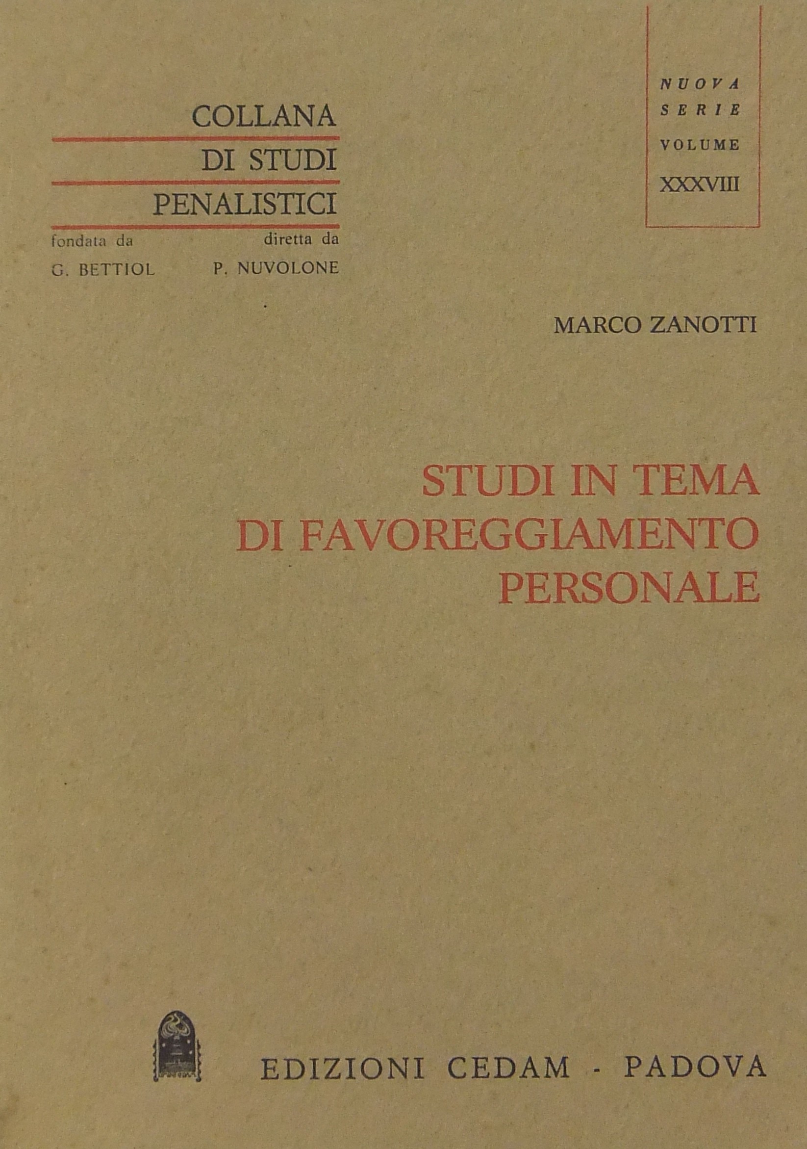 Studi in tema di favoreggiamento personale