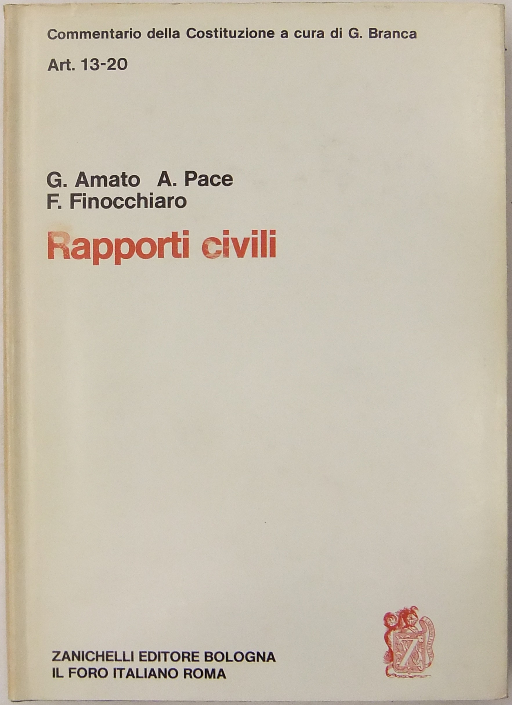 Rapporti civili. Art. 13-20