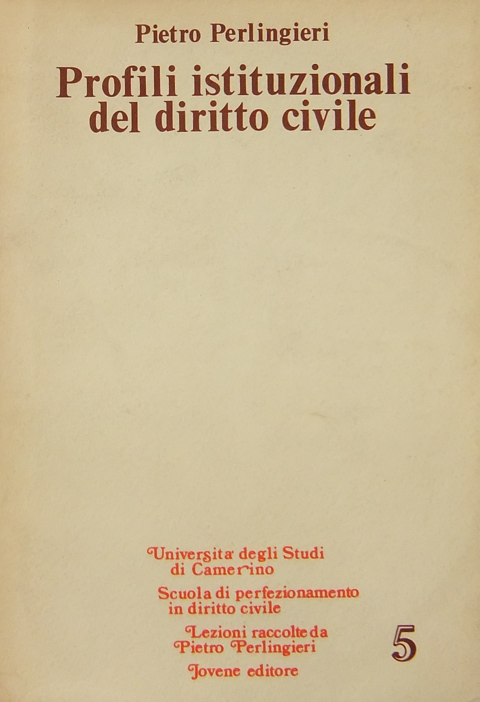 Profili istituzionali del diritto civile