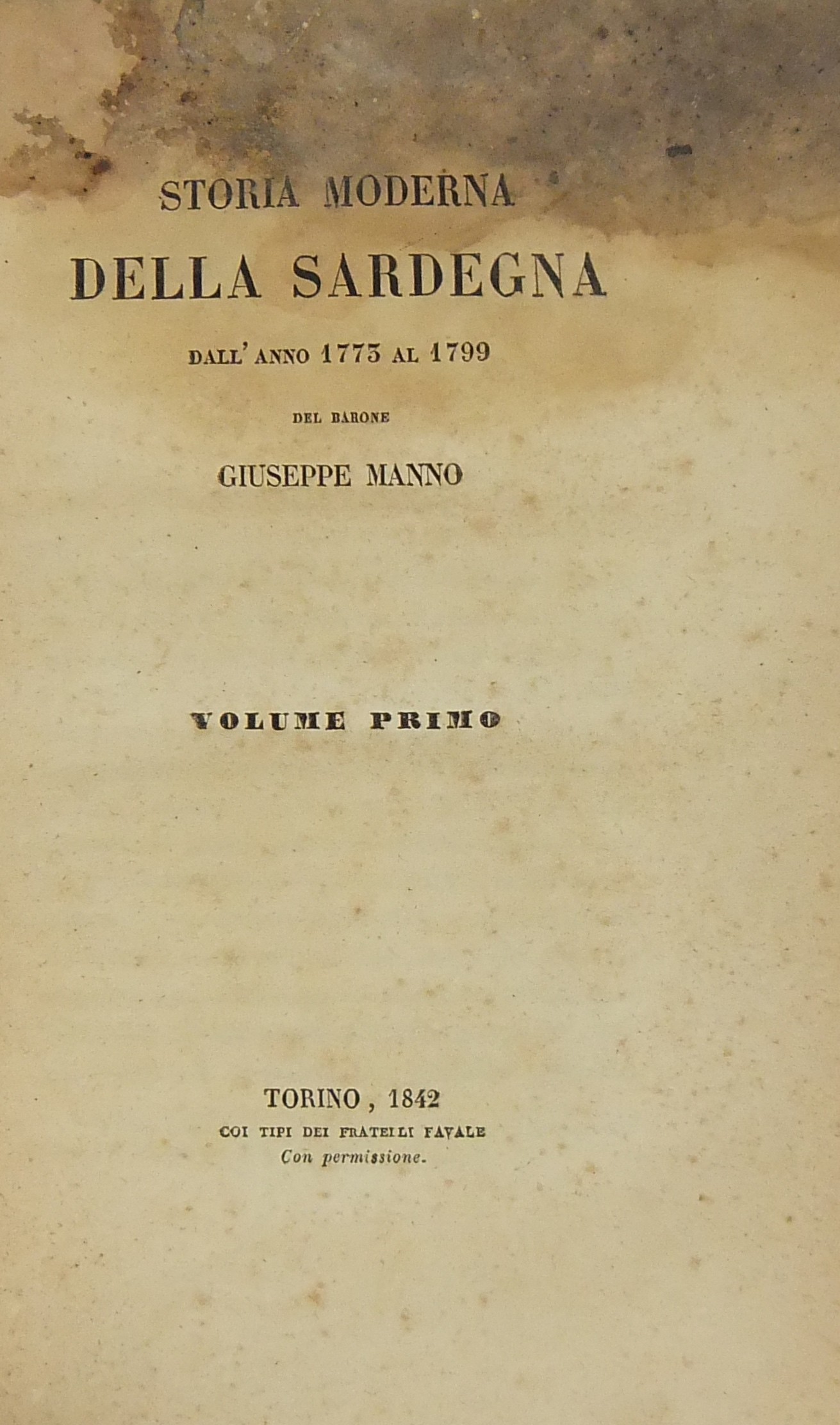 Storia moderna della Sardegna dall'anno 1775 al 1799