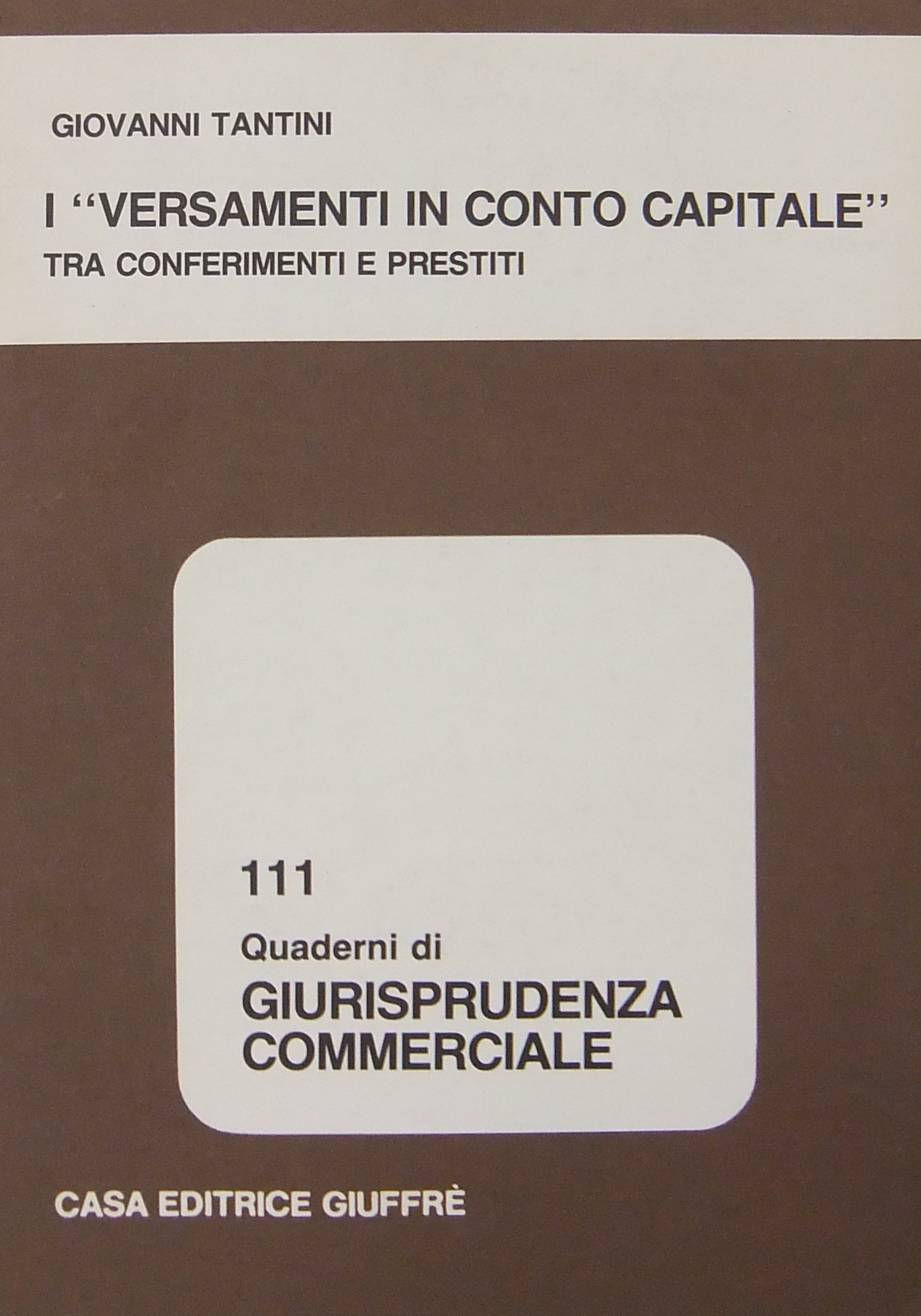 I "versamenti in conto capitale"