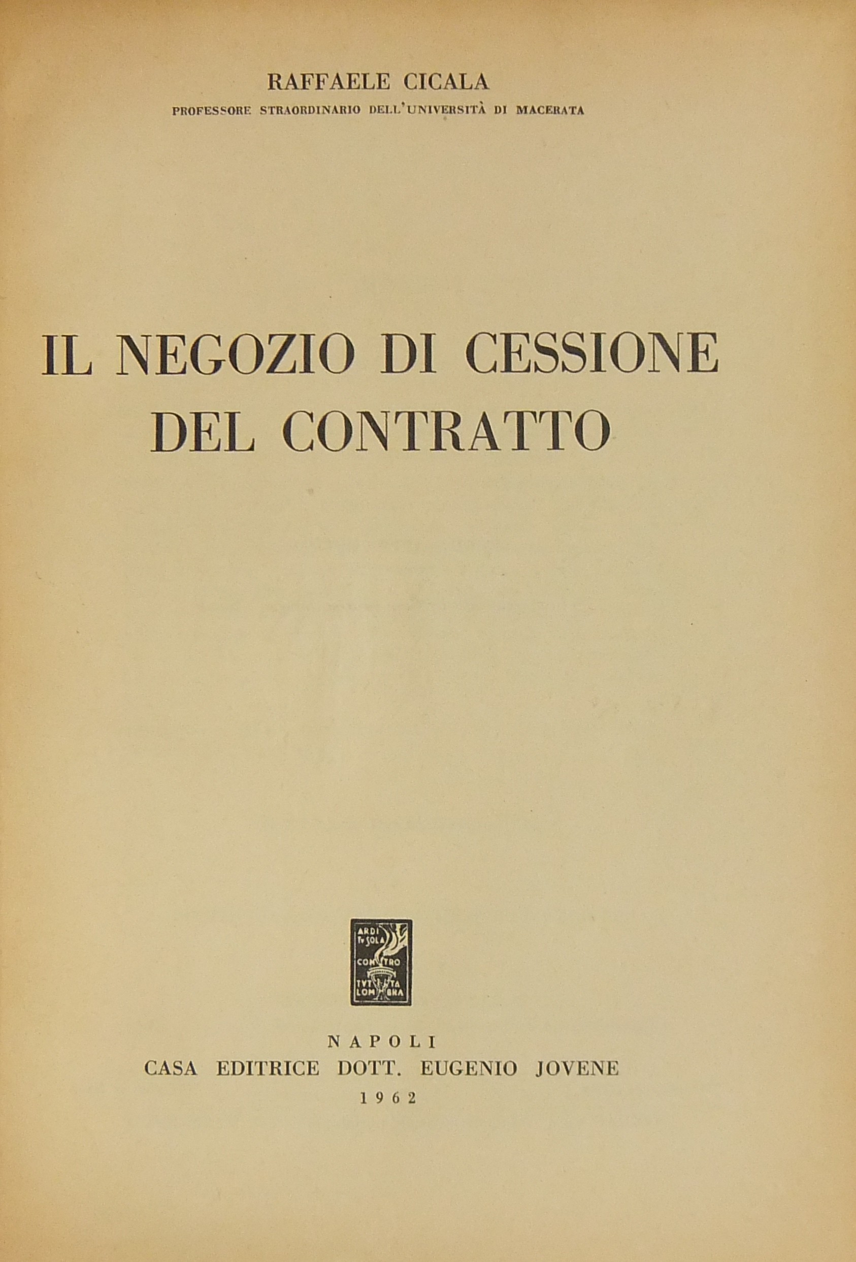 Il negozio di cessione del contratto