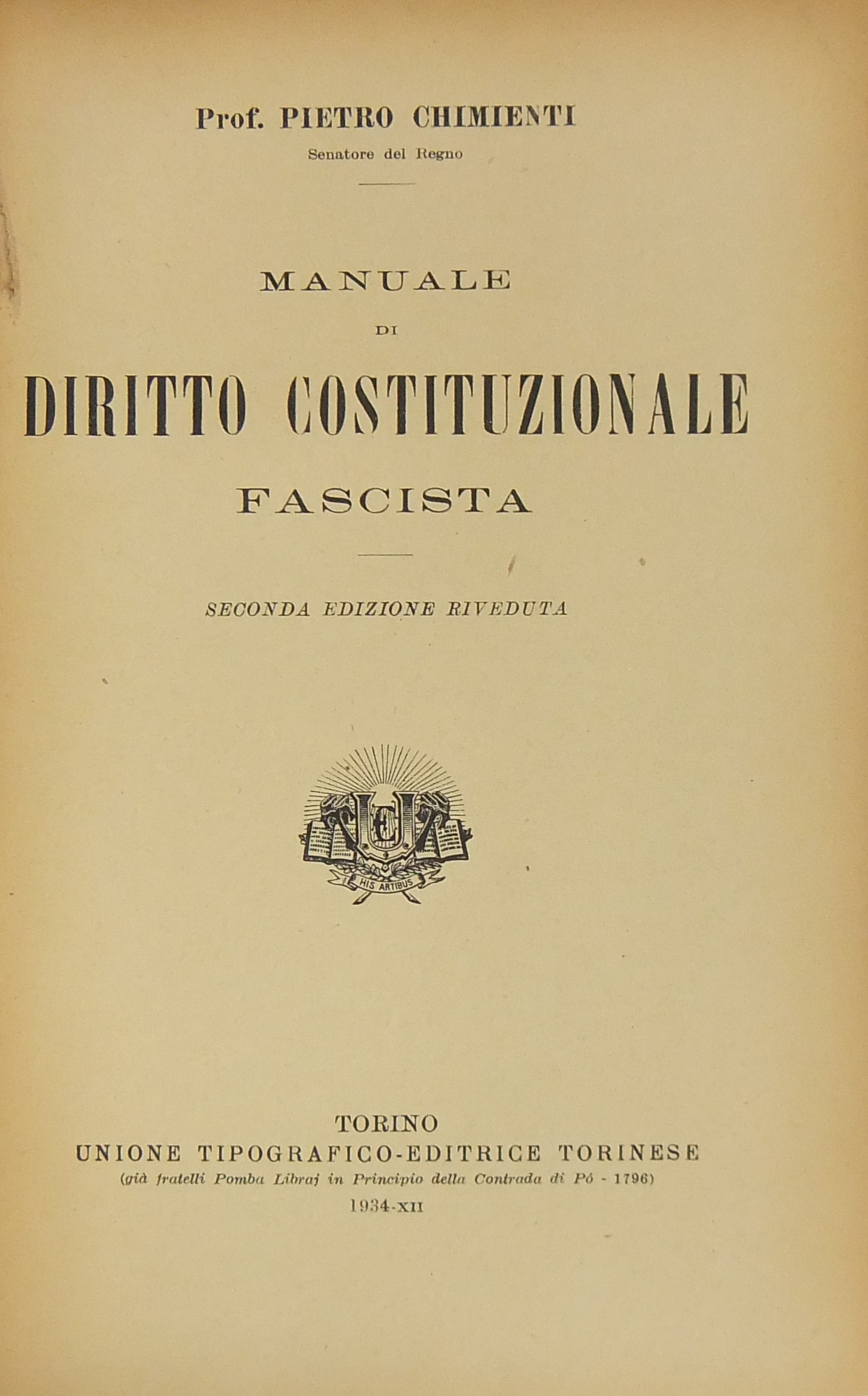 Manuale di diritto costituzionale fascista