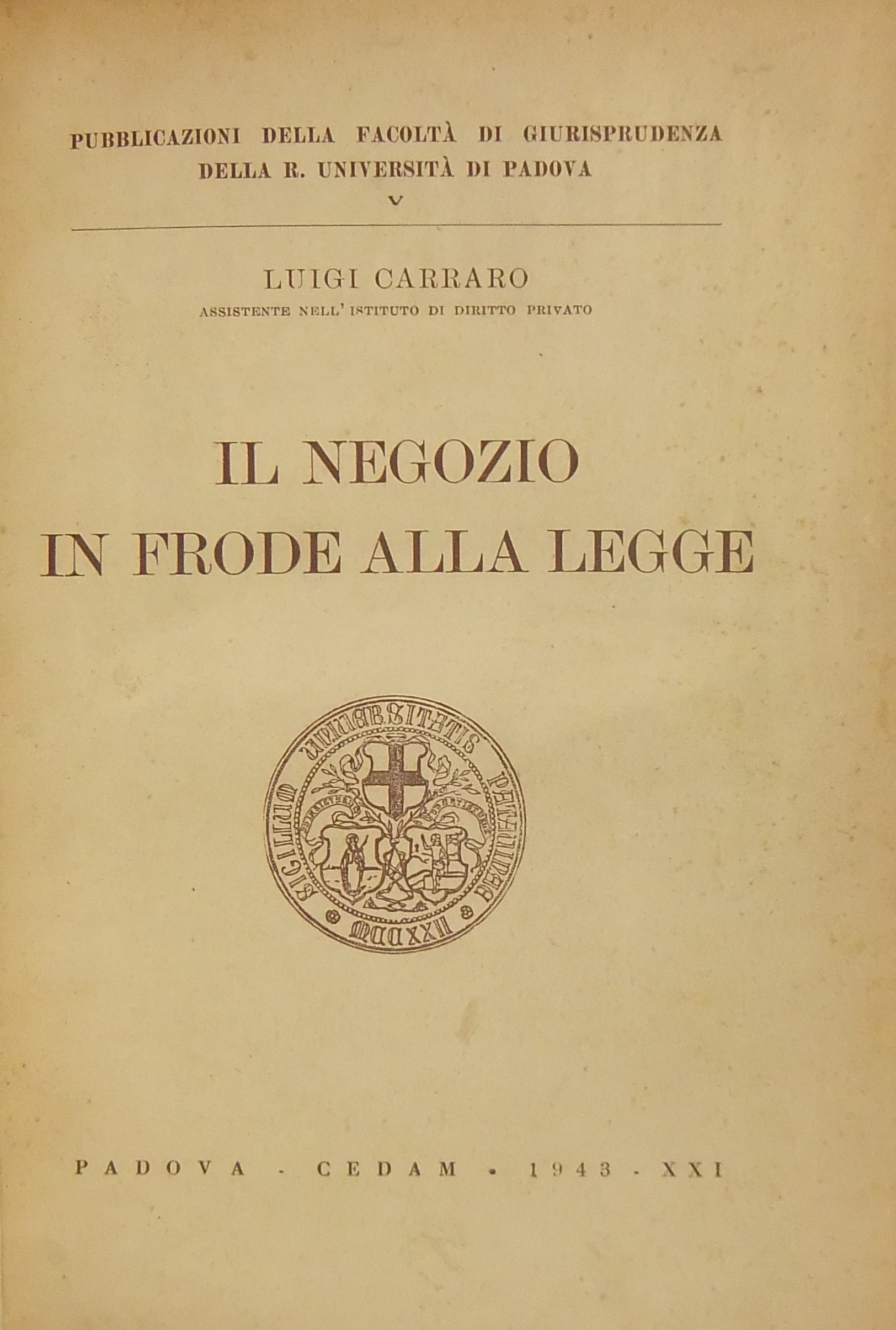 Il negozio in frode alla legge