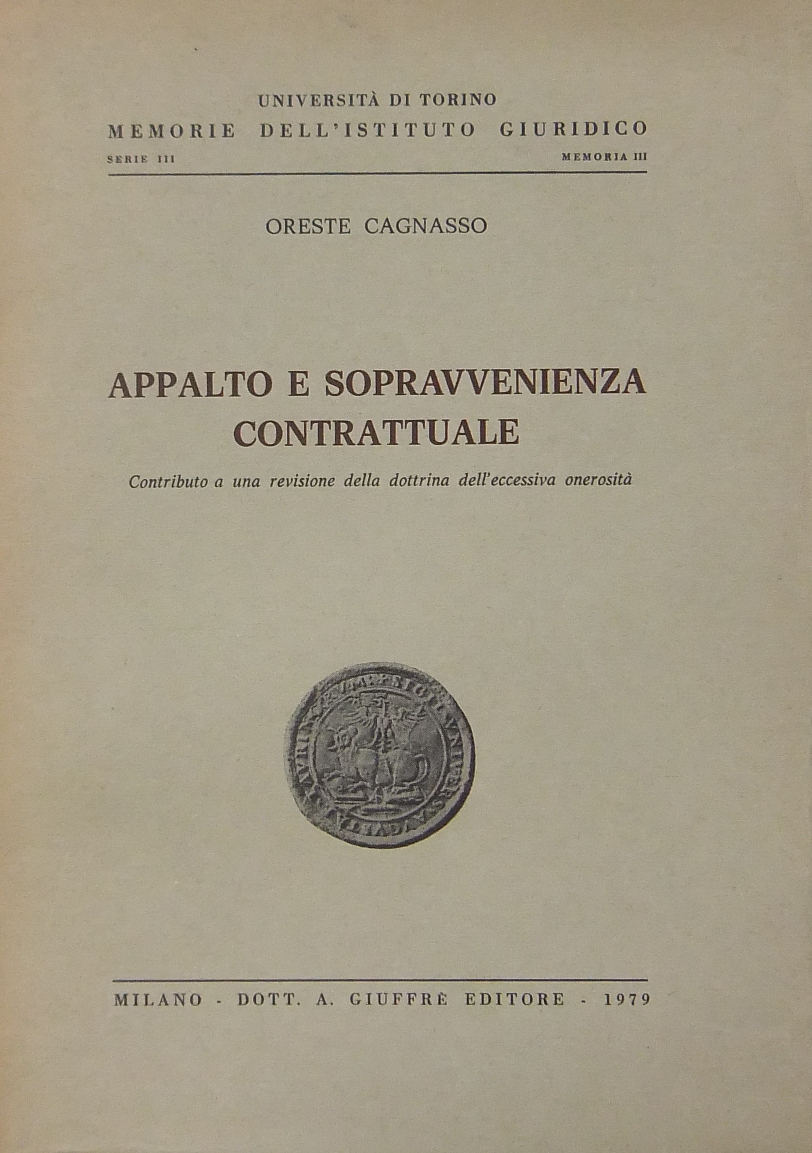 Appalto e sopravvenienza contrattuale. 
