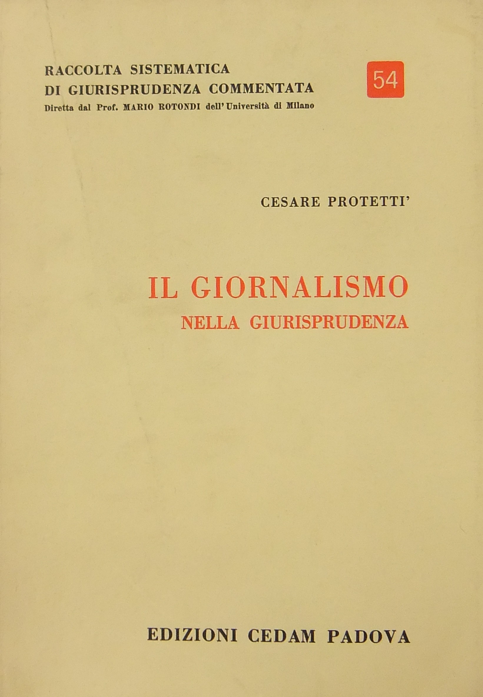 Il giornalismo nella giurisprudenza