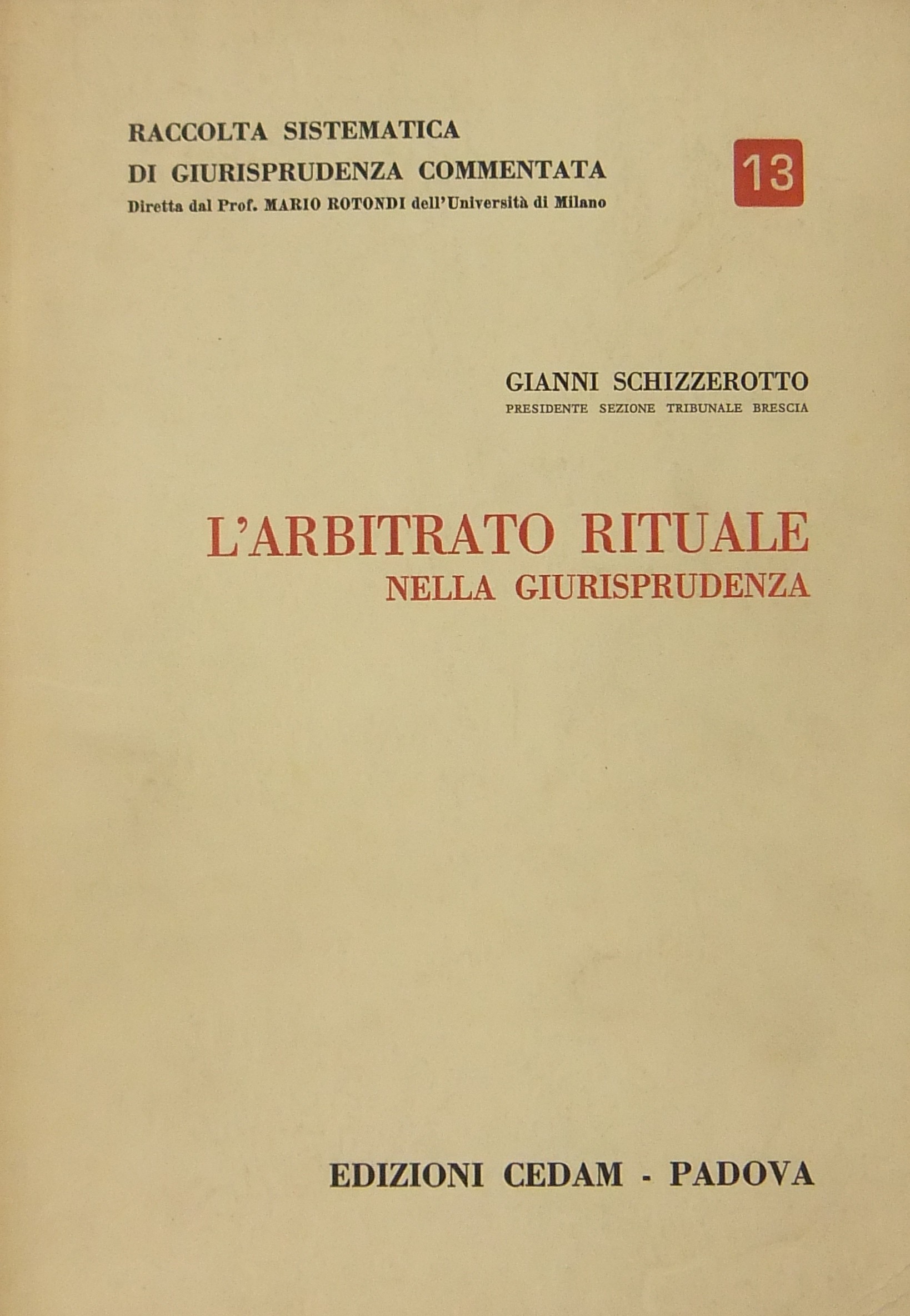 L'arbitrato rituale
