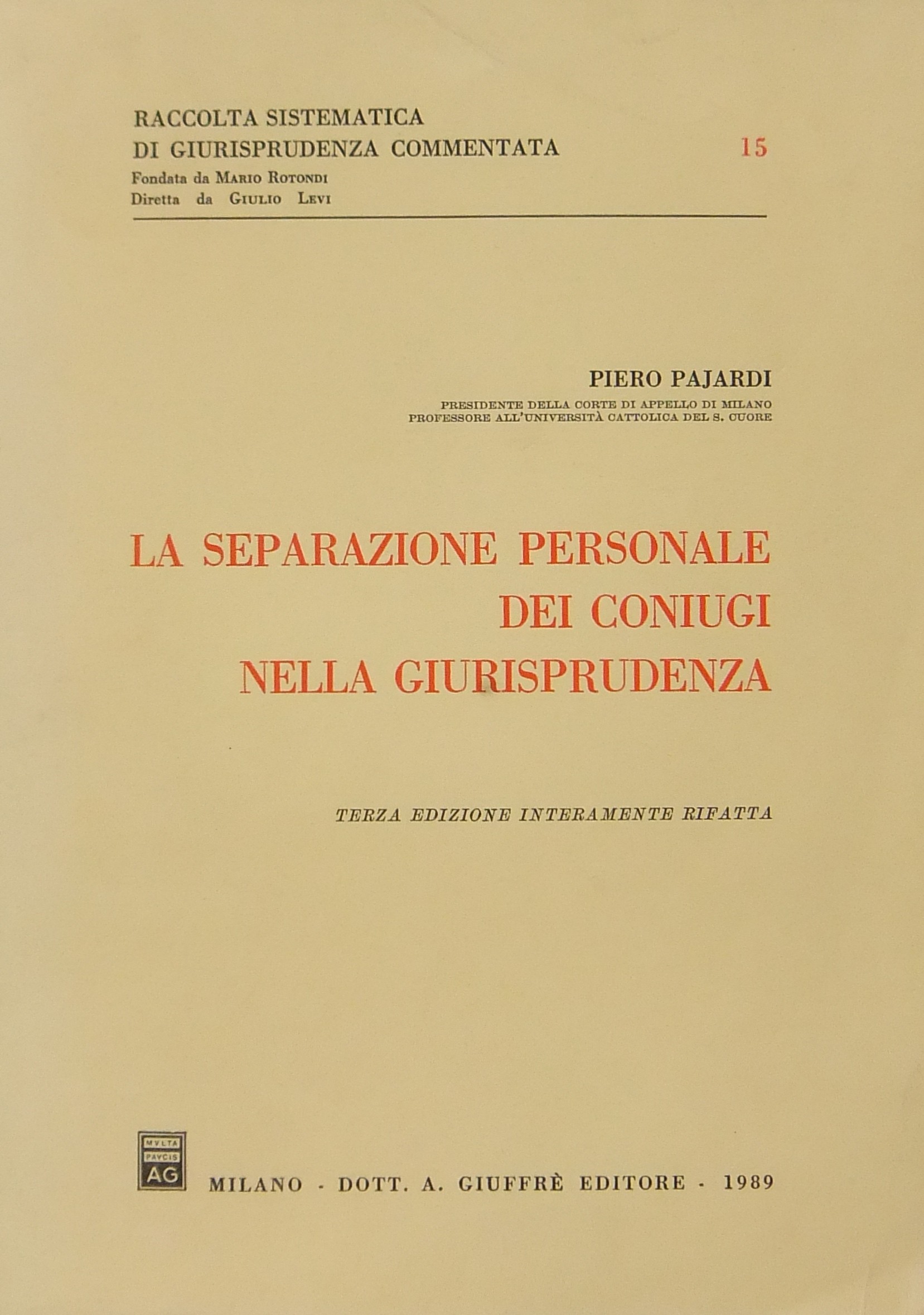 La separazione personale dei coniugi nella giurisprudenza