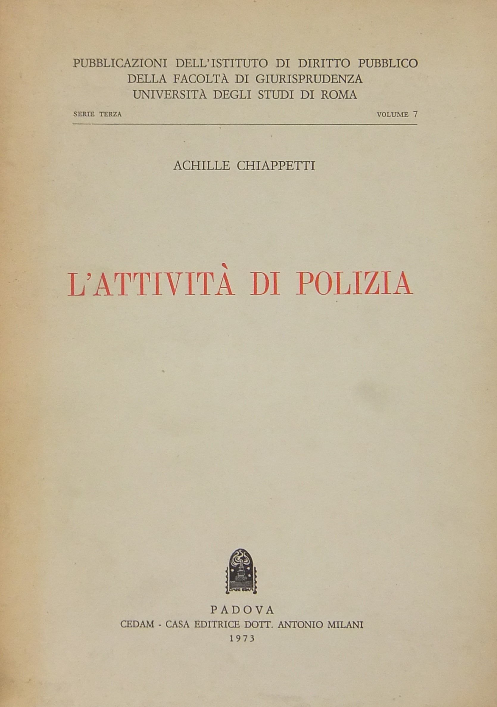 L'attività di polizia
