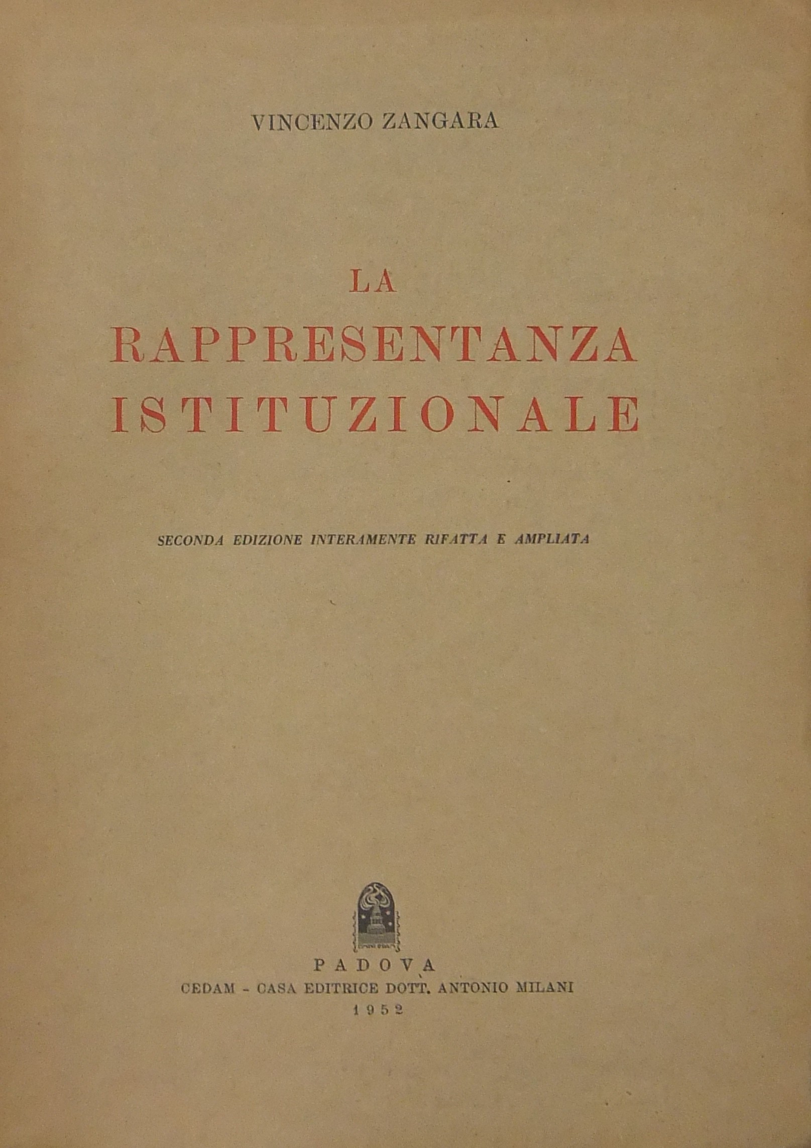 La rappresentanza istituzionale