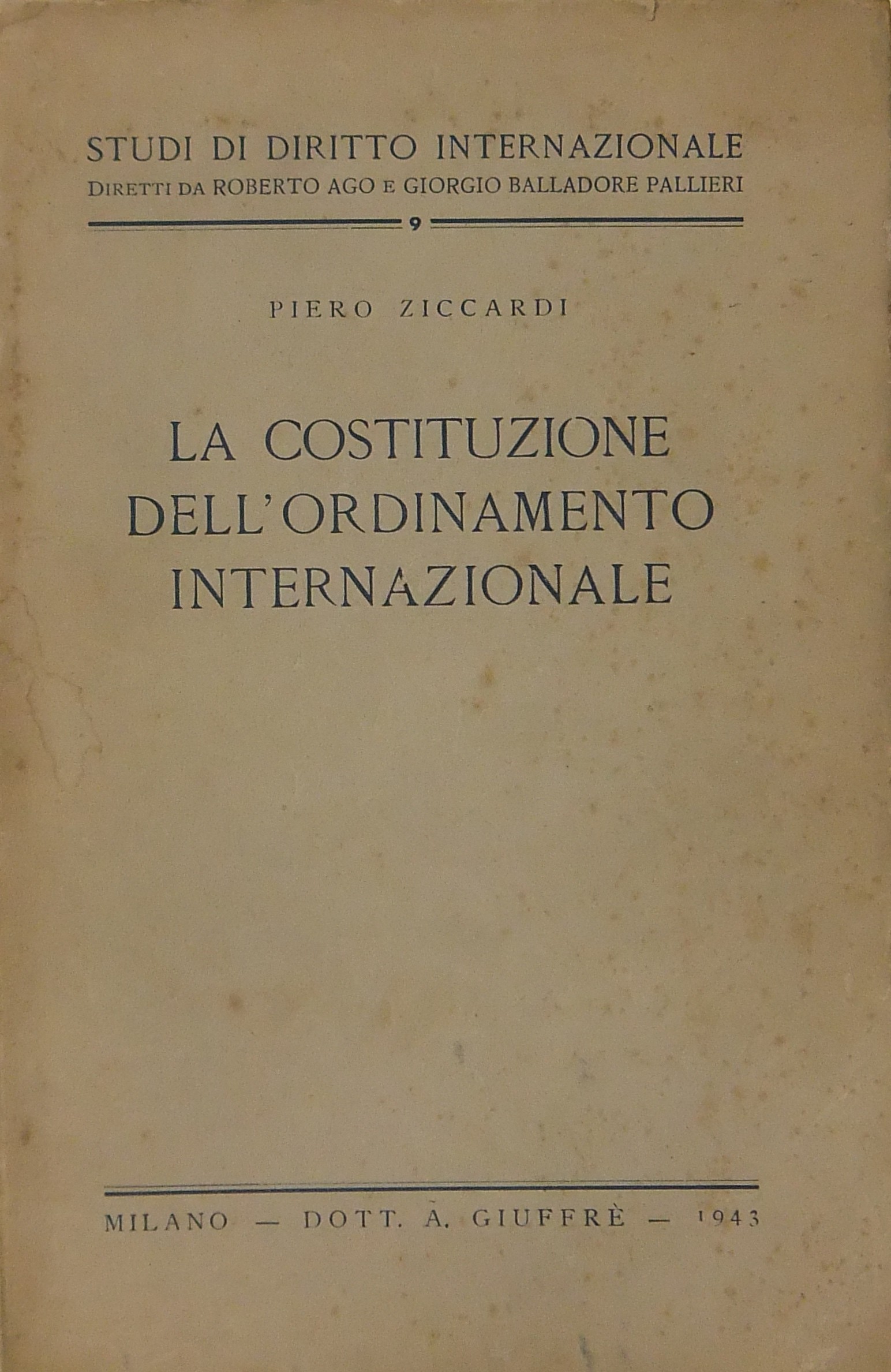 La Costituzione dell'ordinamento internazionale