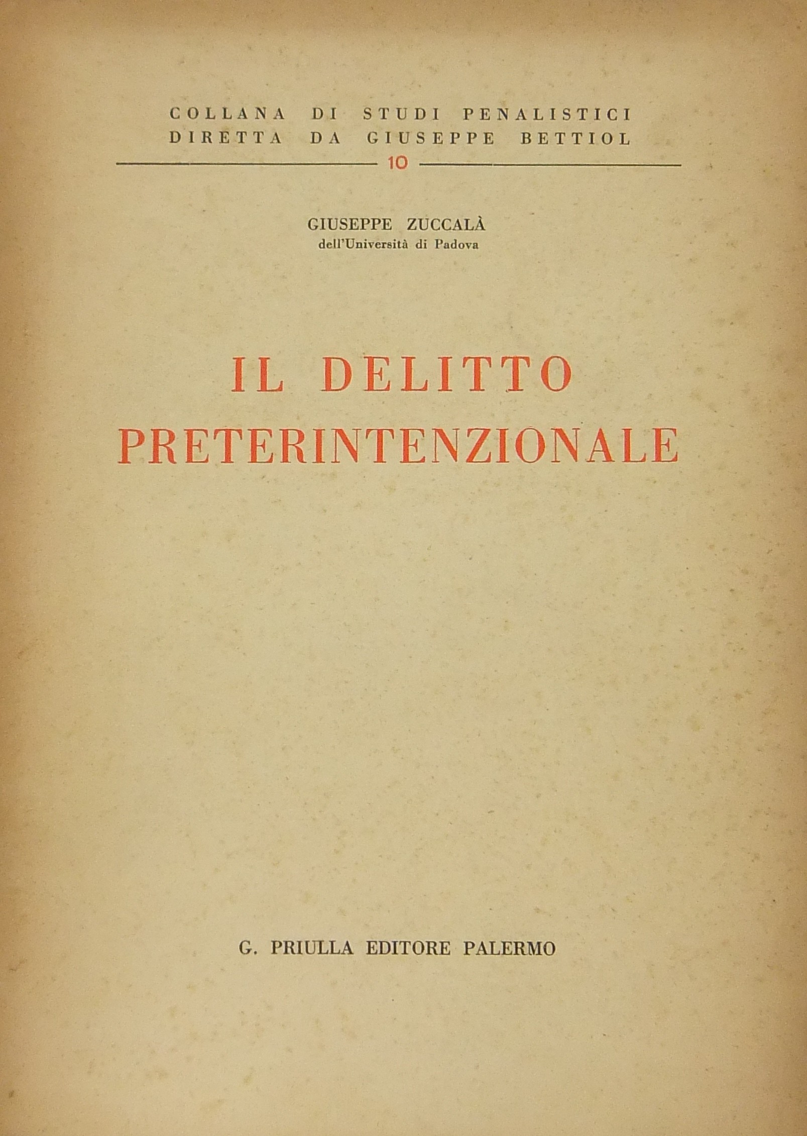 Il delitto preterintenzionale