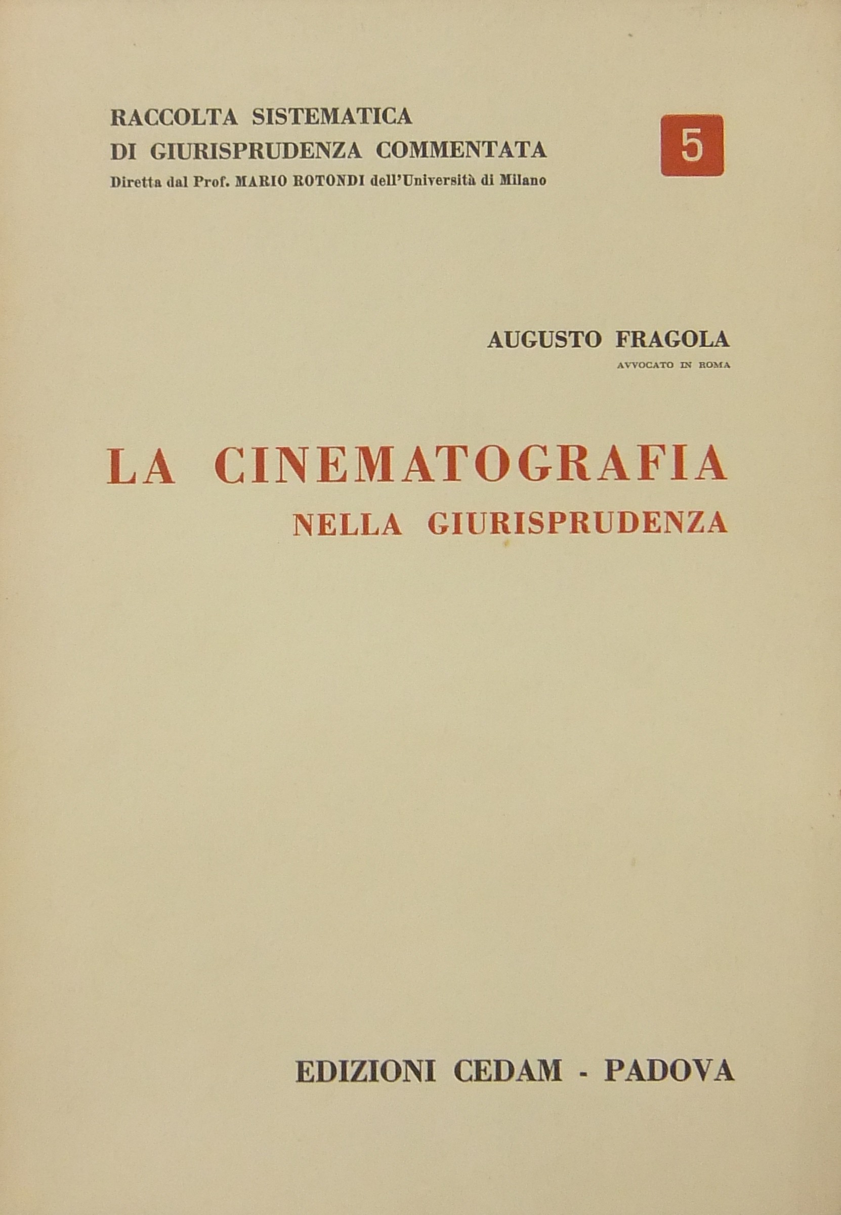 La cinematografia nella giurisprudenza